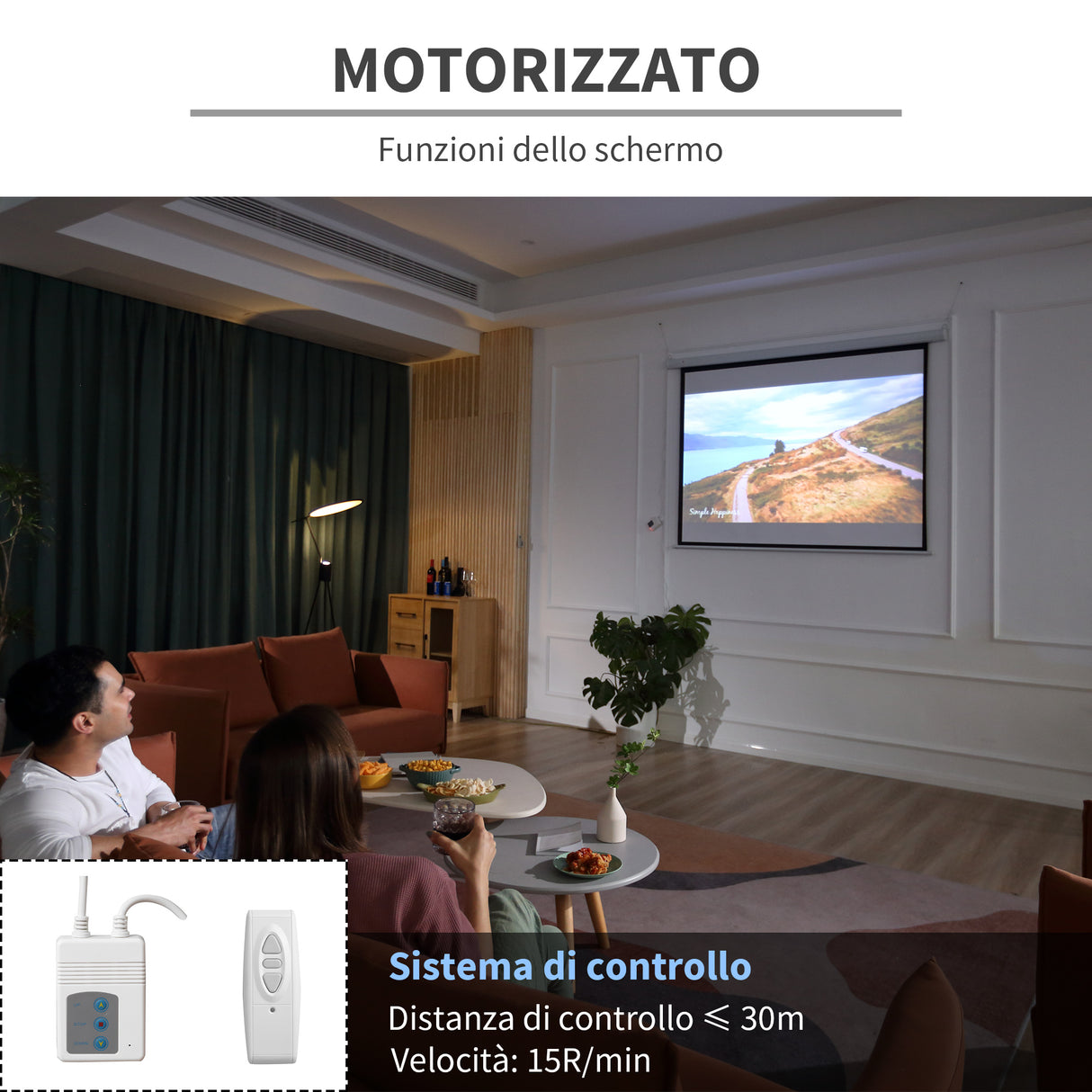 easycomfort easycomfort schermo 84 pollici proiezione motorizzato home cinema bianco ean 8054111847995