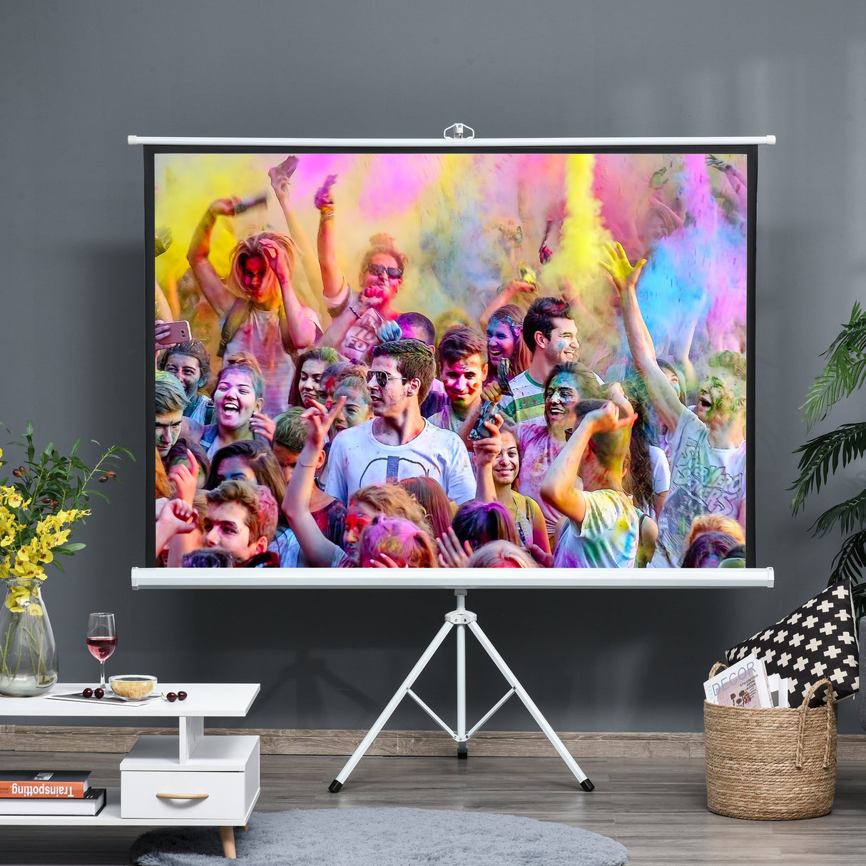 easycomfort easycomfort telo proiettore 84 pollici formato 43 con treppiedi ean 8054111849500