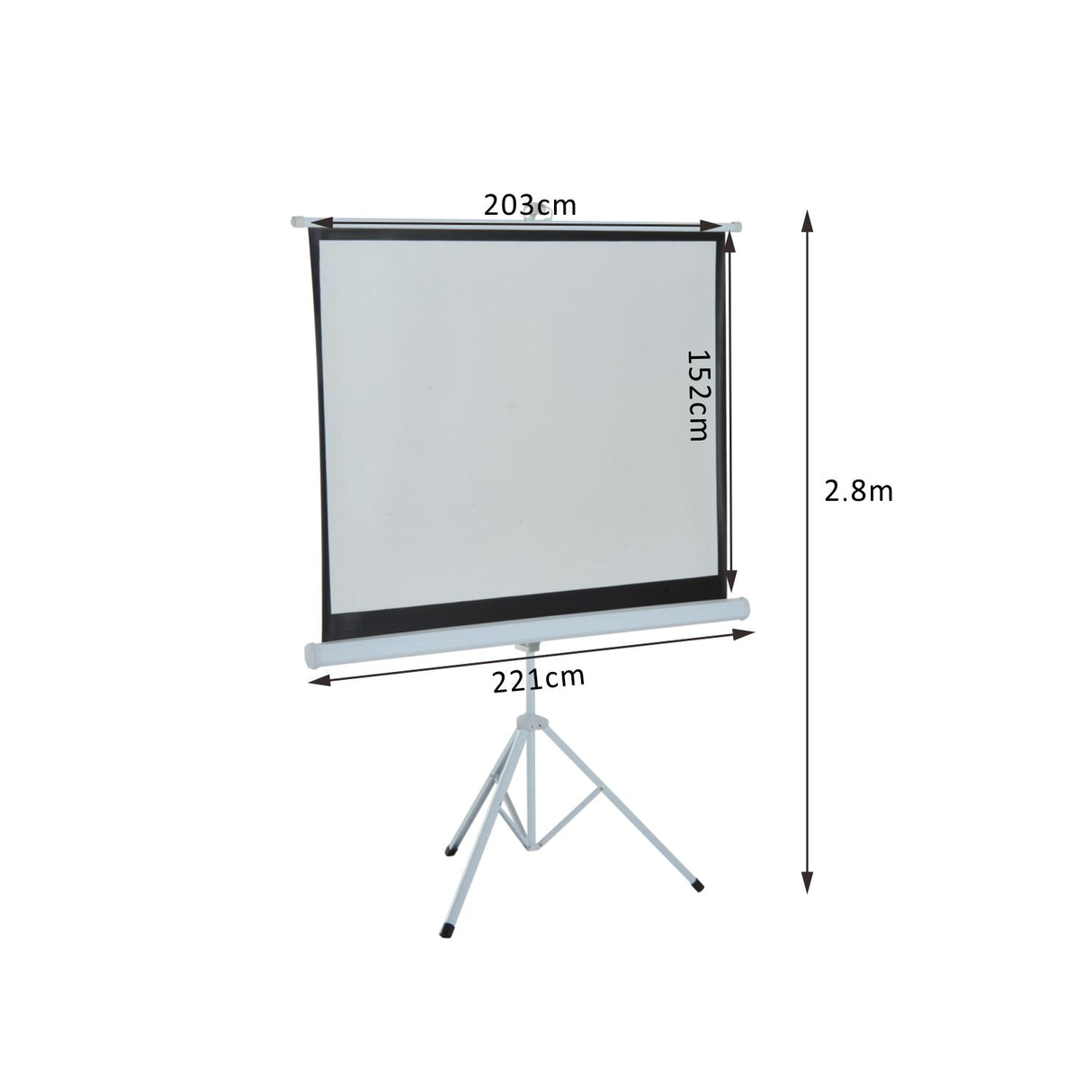 easycomfort easycomfort telo proiettore 100 pollici con treppiedi formato 43 ean 8054111849029