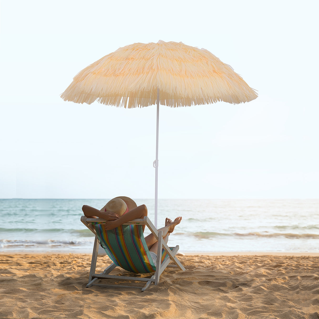 easycomfort easycomfort ombrellone stile hawaiano con frange impermeabile 160cm ean 8055776910093