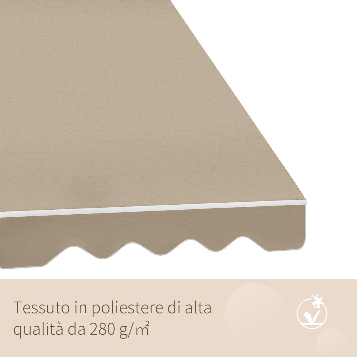 easycomfort easycomfort tenda da sole avvolgibile a parete a caduta beige 180x70cm ean 8054144132839