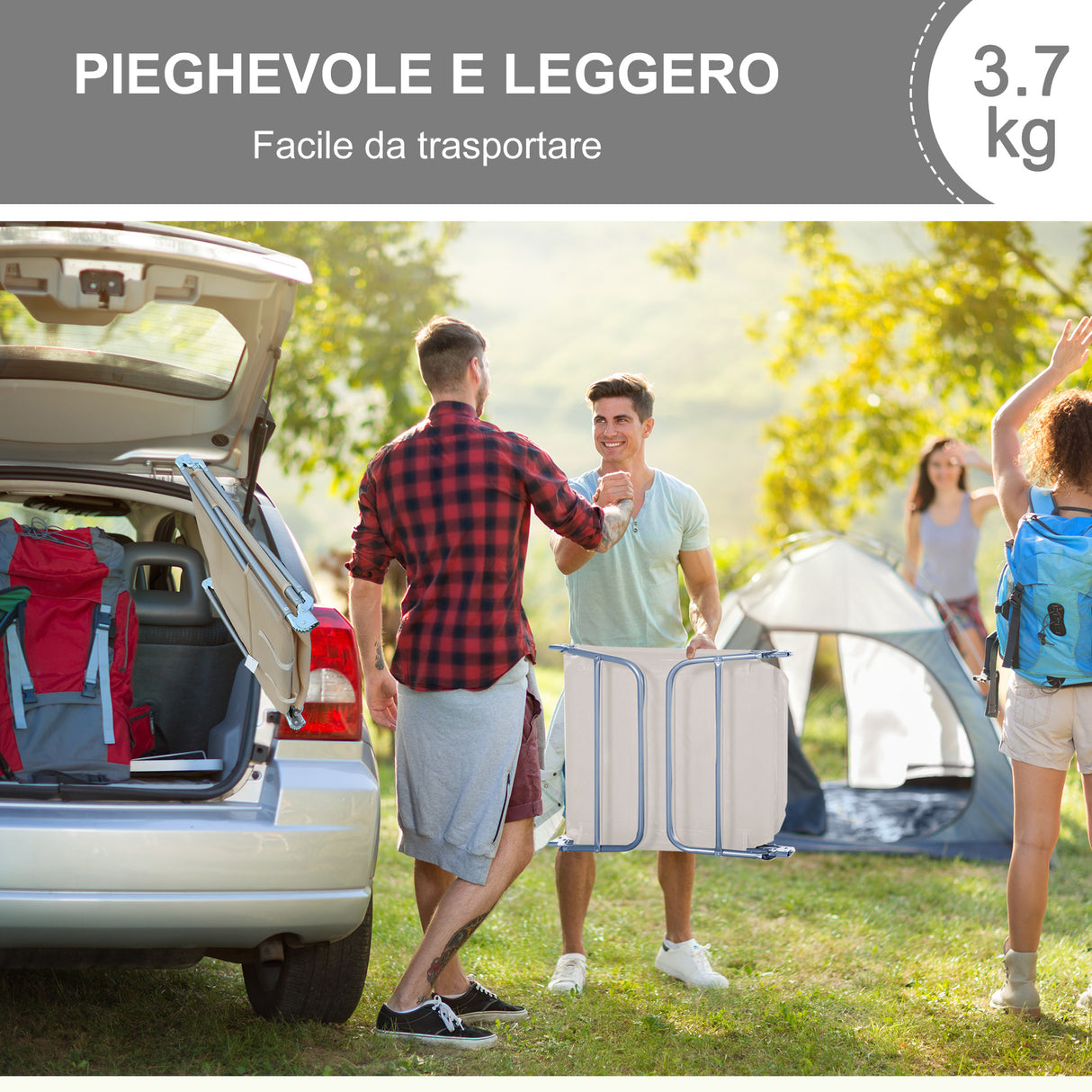 easycomfort easycomfort sdraio pieghevole reclinabile con cuscino da giardino spiaggia beige ean 8054144134185