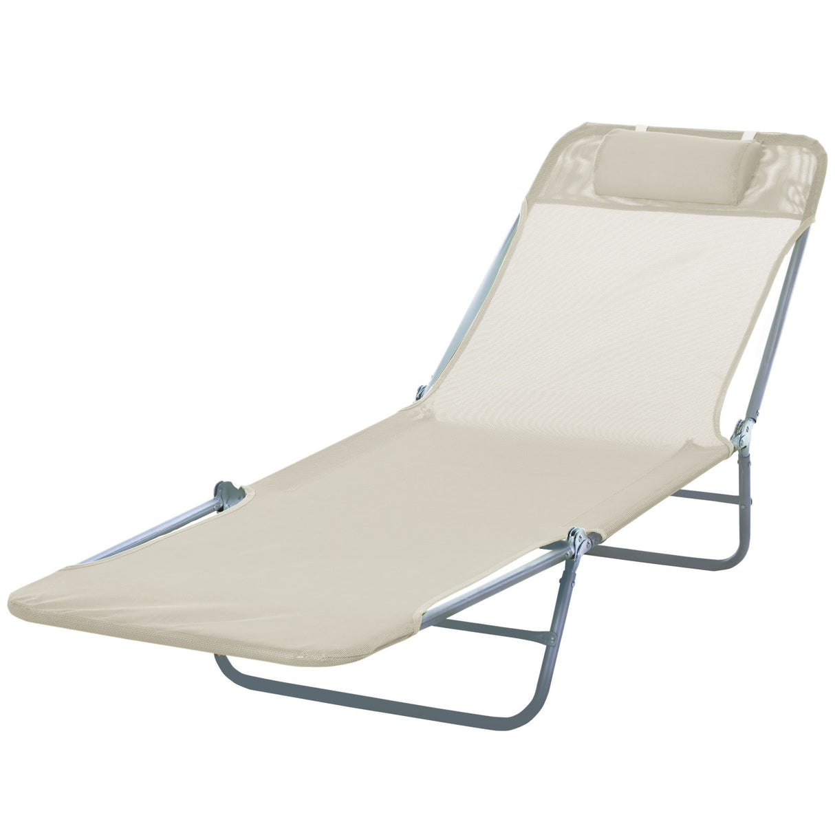 easycomfort easycomfort sdraio pieghevole reclinabile con cuscino da giardino spiaggia beige ean 8054144134185