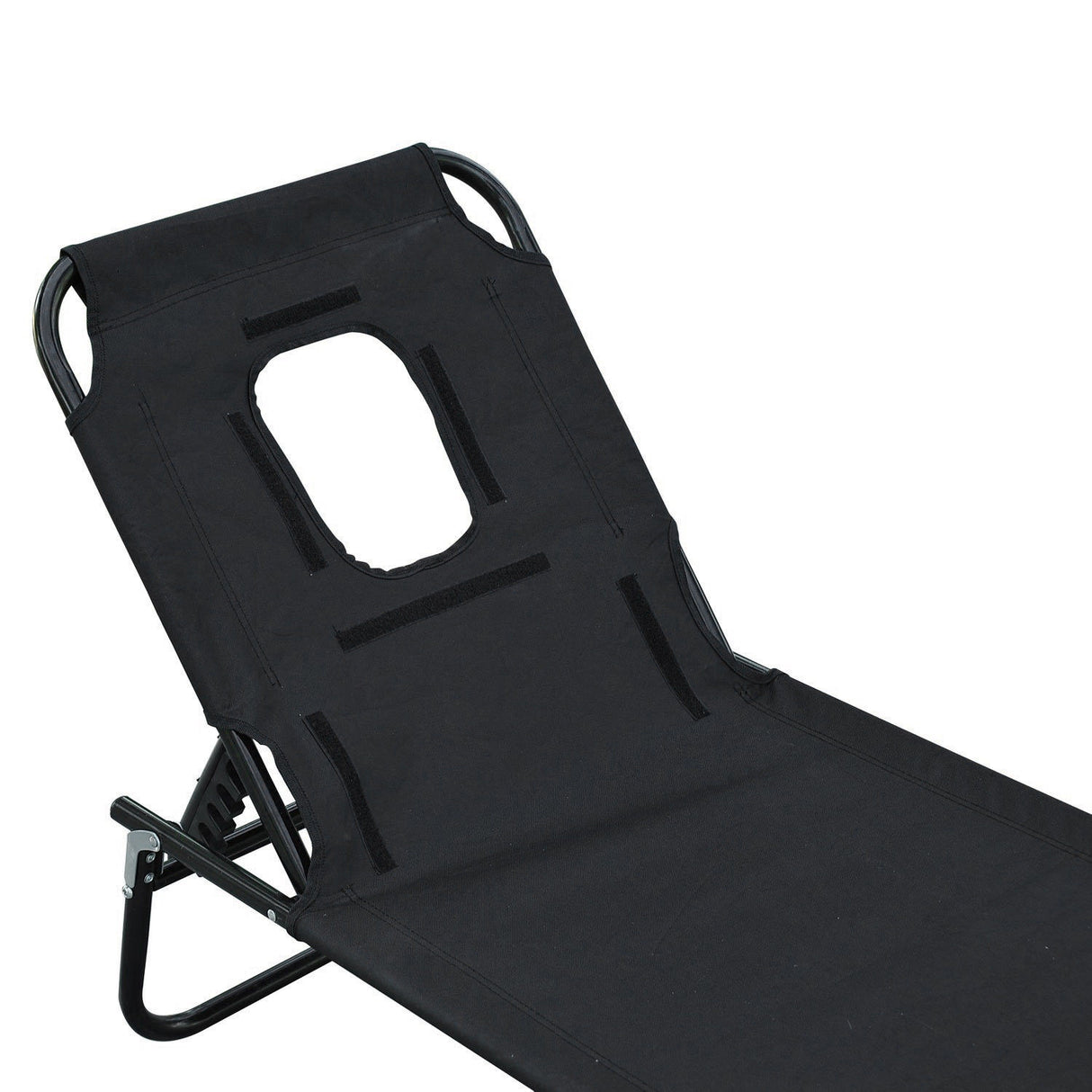 easycomfort easycomfort lettino prendisole sdraio da giardino pieghevole reclinabile con cuscino nero ean 8054111842426