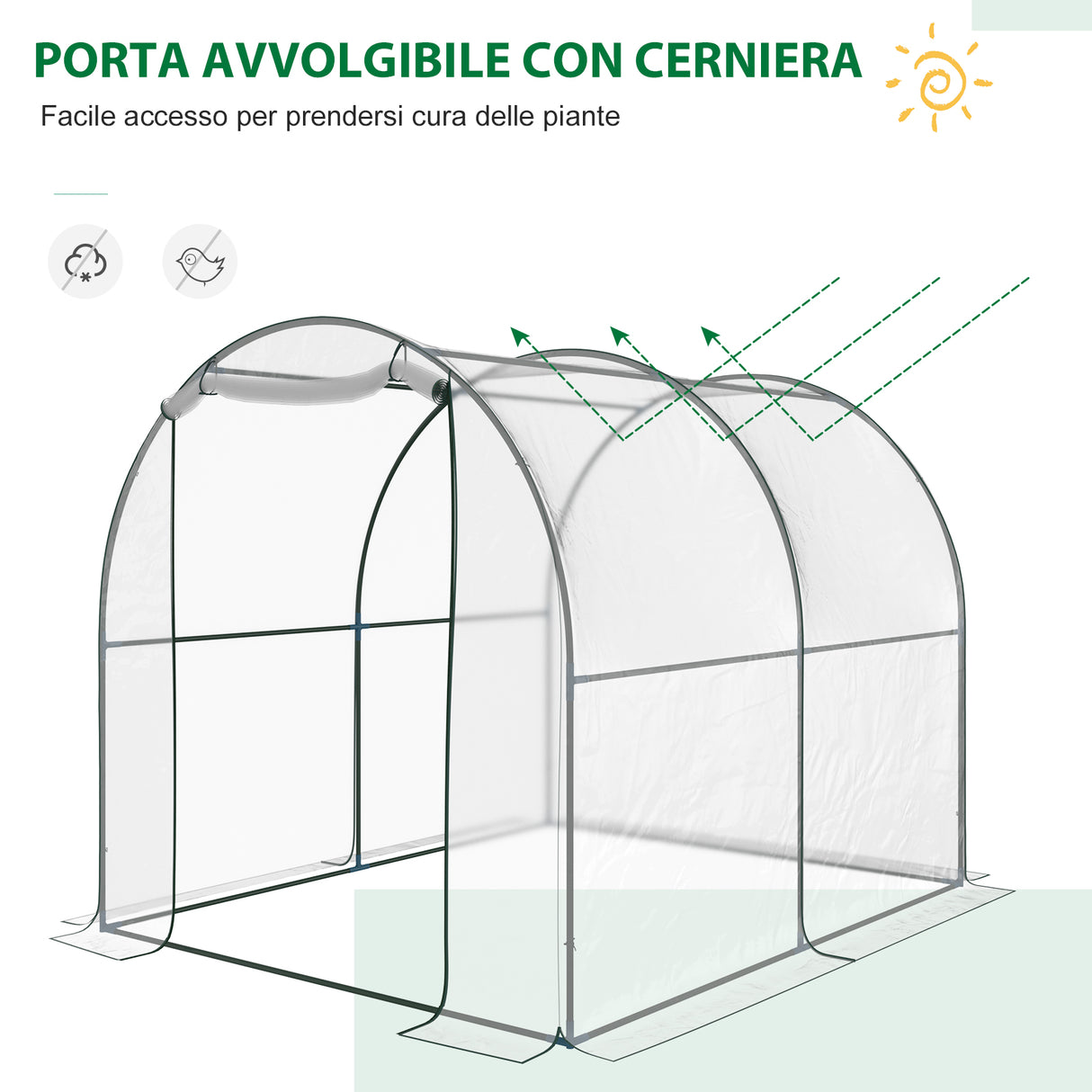 easycomfort easycomfort serra da giardino a tunnel con copertura in pvc serra agricola per piante trasparente ean 8054111845656