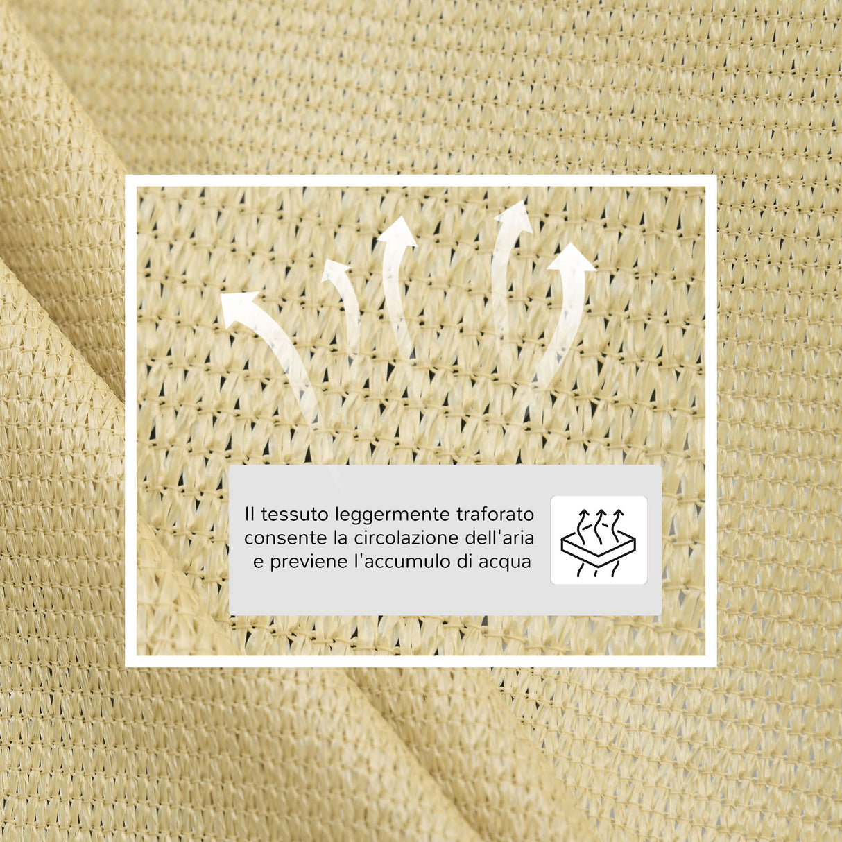 easycomfort easycomfort tenda da sole triangolare in hdpe sabbia 3x3x3m ean 8054144132419