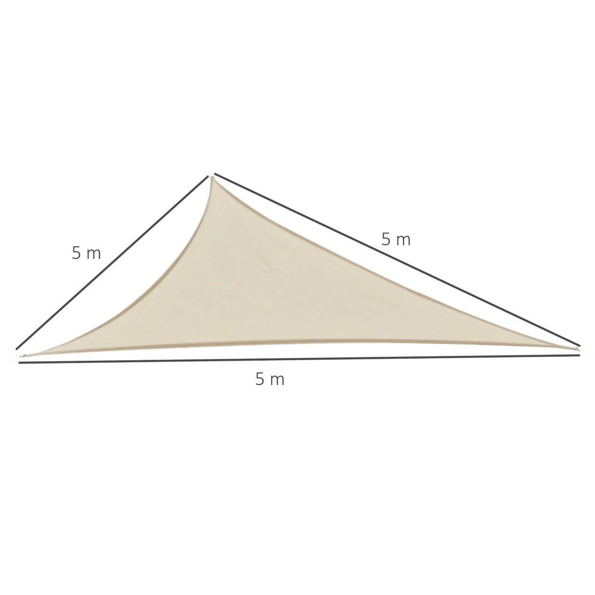 easycomfort easycomfort tenda da sole triangolare tenda a vela anti uv beige 5x5x5m ean 8054144139951