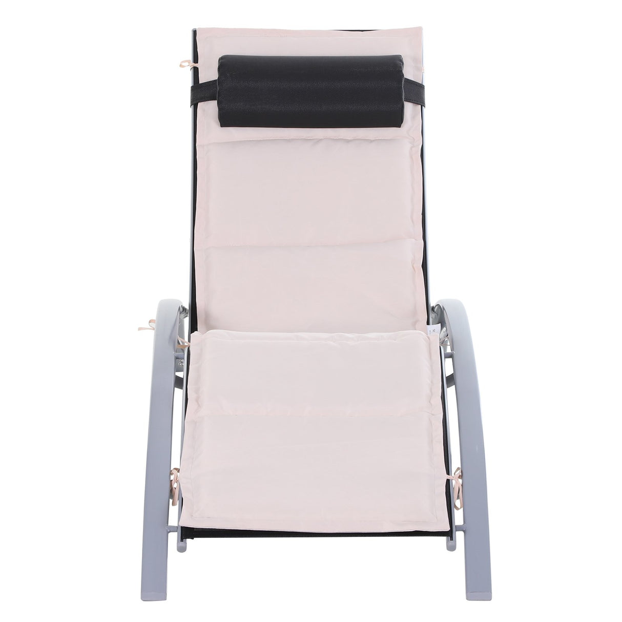 easycomfort easycomfort lettino sdraio pieghevole reclinabile con materassino e poggiatesta telaio in alluminio bianco e nero ean 8055776916187