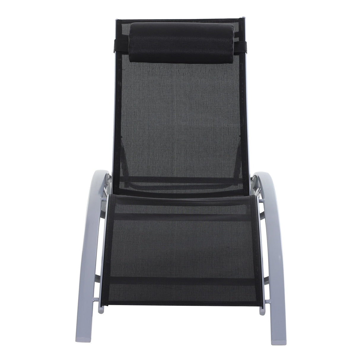 easycomfort easycomfort lettino sdraio pieghevole reclinabile con materassino e poggiatesta telaio in alluminio bianco e nero ean 8055776916187