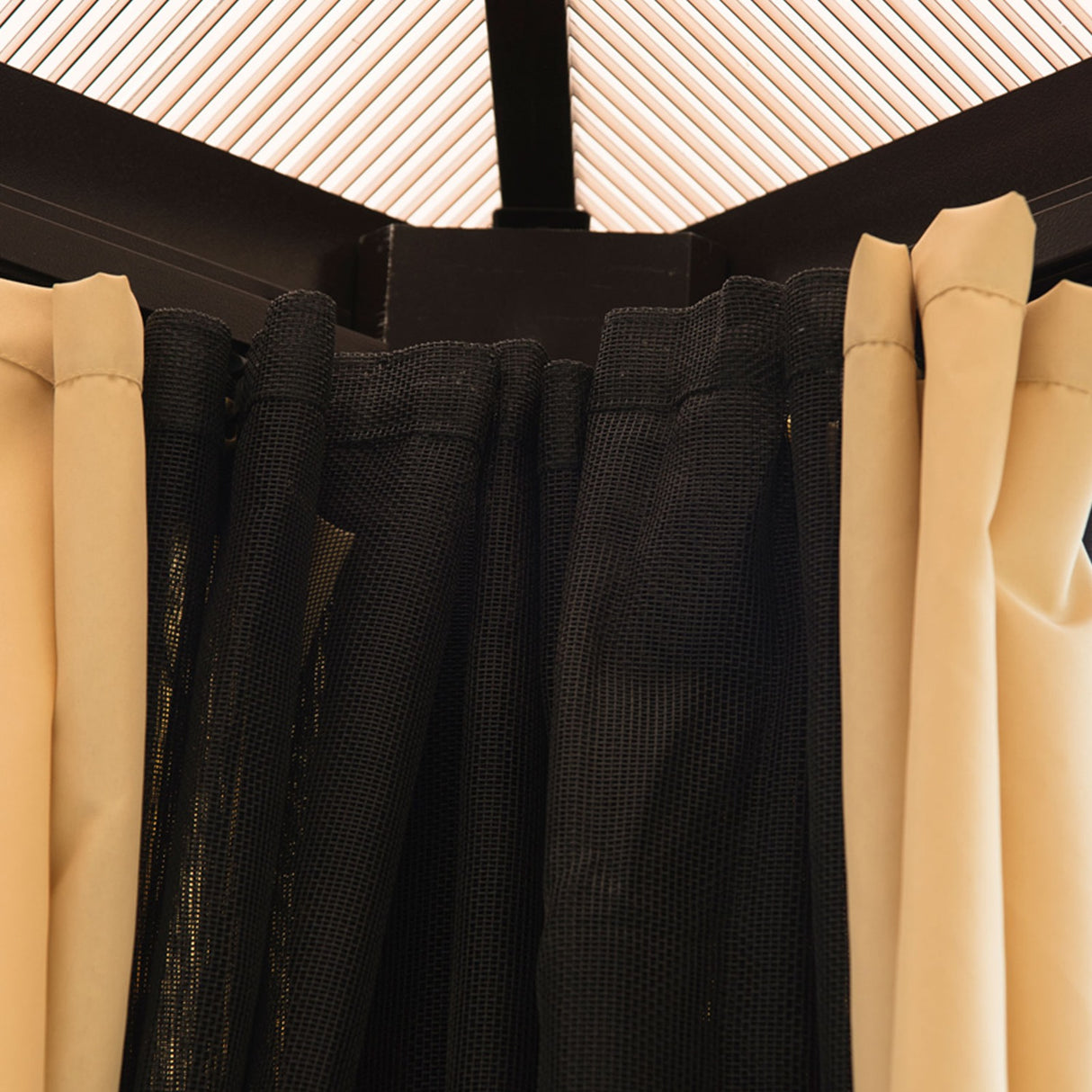 easycomfort easycomfort gazebo di lusso in alluminio tendone da giardino 300x360x265cm