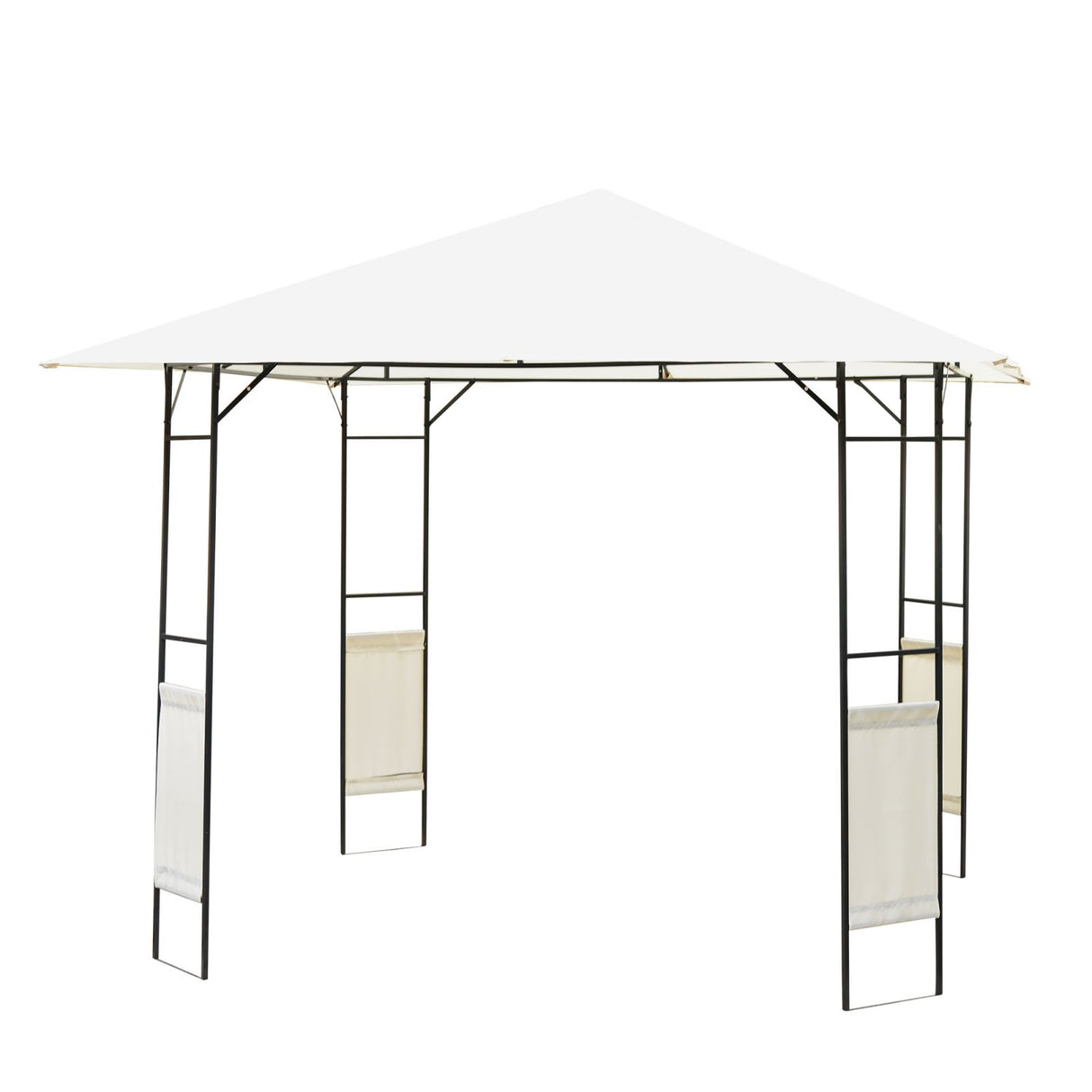 easycomfort easycomfort tendone gazebo da giardino bianco in metallo 3x3m ean 8054144130101