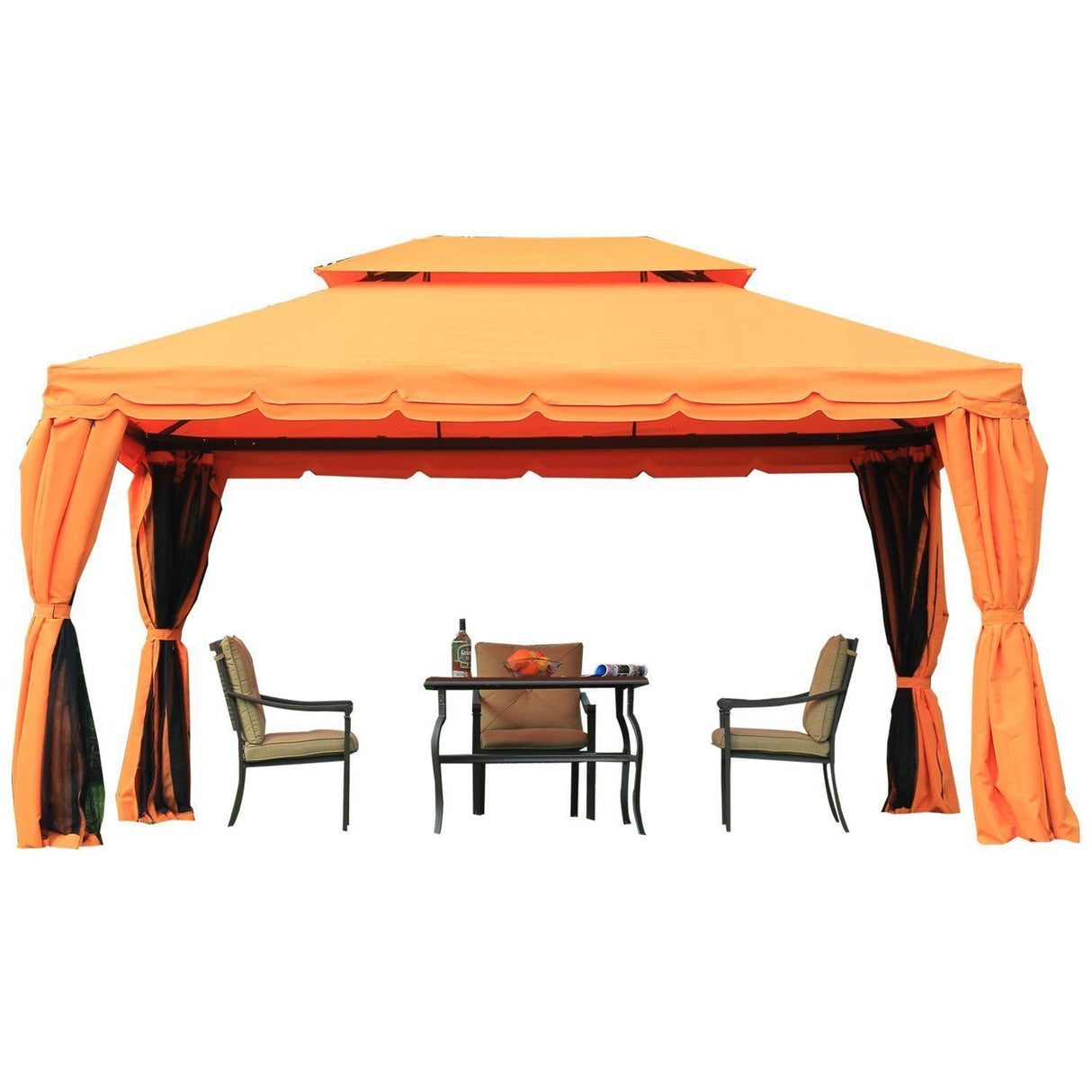 easycomfort easycomfort gazebo di lusso tendone da giardino con tettoia idrorepellente 3x4m ean 8054144138114
