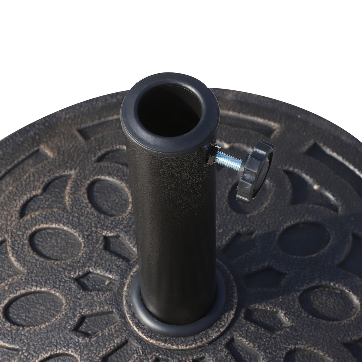 easycomfort easycomfort base per ombrellone 12kg in resina 48 5x34cm per pali 38 48mm bronzo