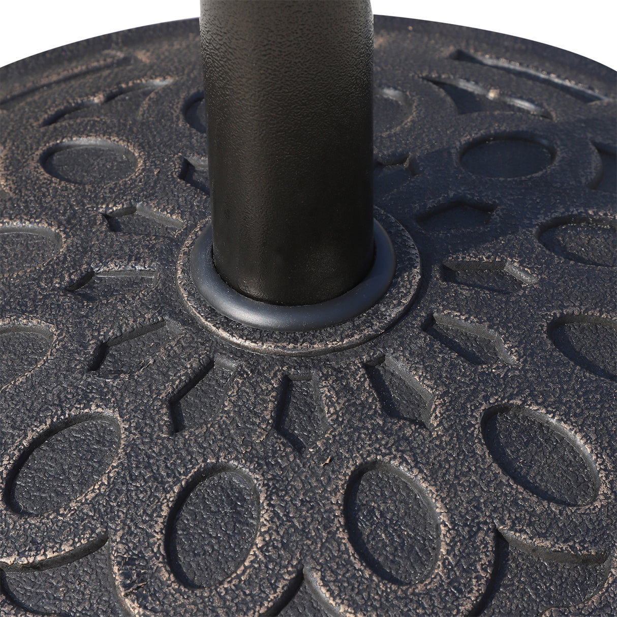 easycomfort easycomfort base per ombrellone 12kg in resina 48 5x34cm per pali 38 48mm bronzo