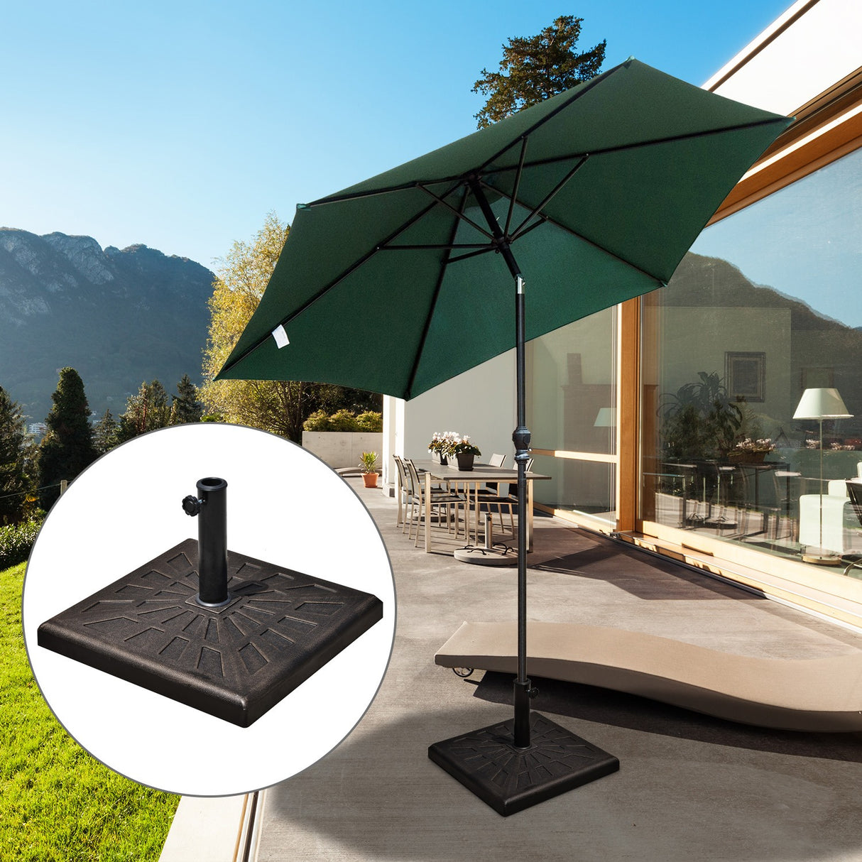 easycomfort easycomfort base per ombrellone diametro 38 48cm peso 168kg da giardino ean 8054111840842