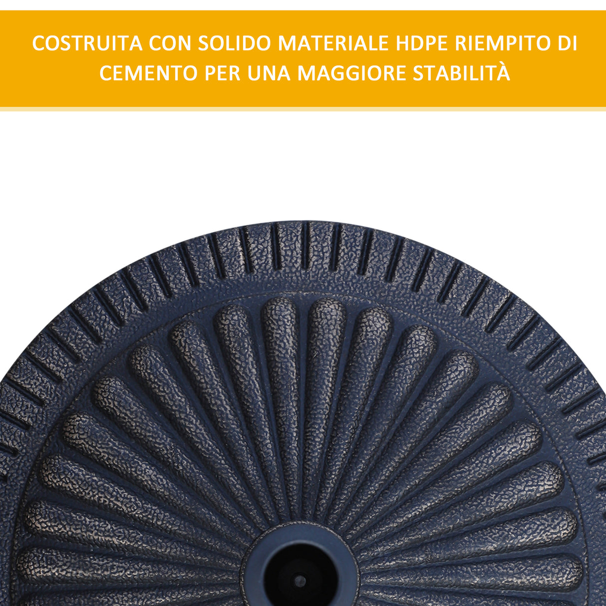 easycomfort easycomfort base per ombrellone diametro 38 48cm motivo floreale con manopola peso 15kg da giardino resina 49x32cm ean 8054144135366