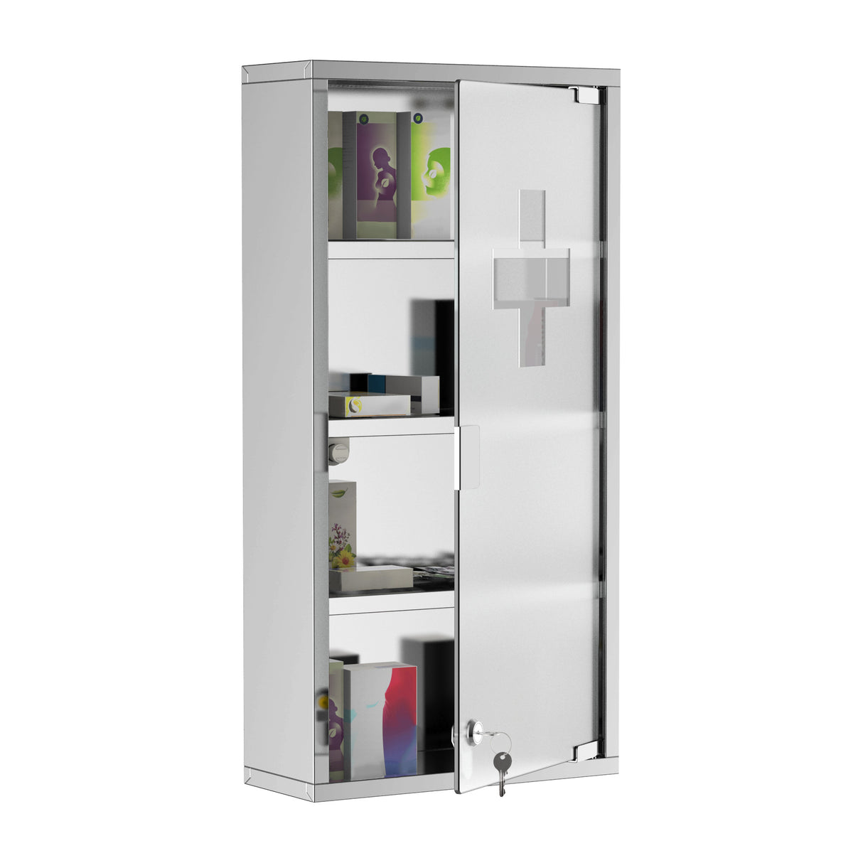 easycomfort easycomfort armadietto medicinale cassetta porta medicina a quattro ripiani in acciaio inox 30x12x60cm ean 8054111841658