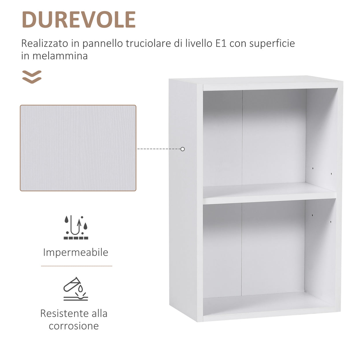 easycomfort easycomfort libreria bassa moderna in legno bianco con ripiano regolabile ean 8054111844727