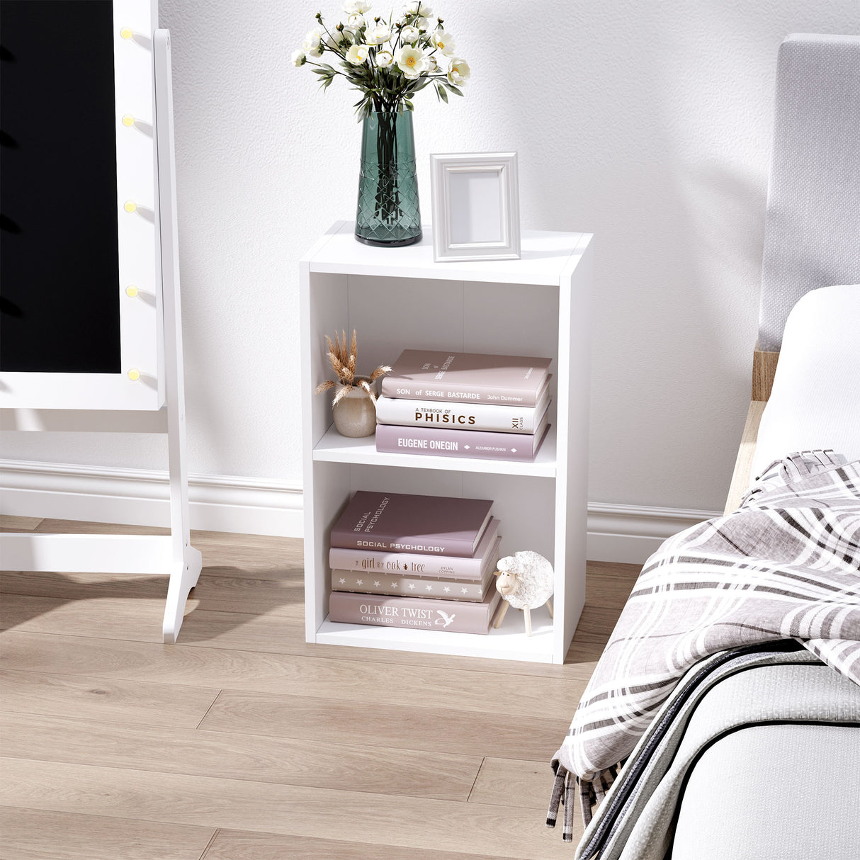 easycomfort easycomfort libreria bassa moderna in legno bianco con ripiano regolabile ean 8054111844727