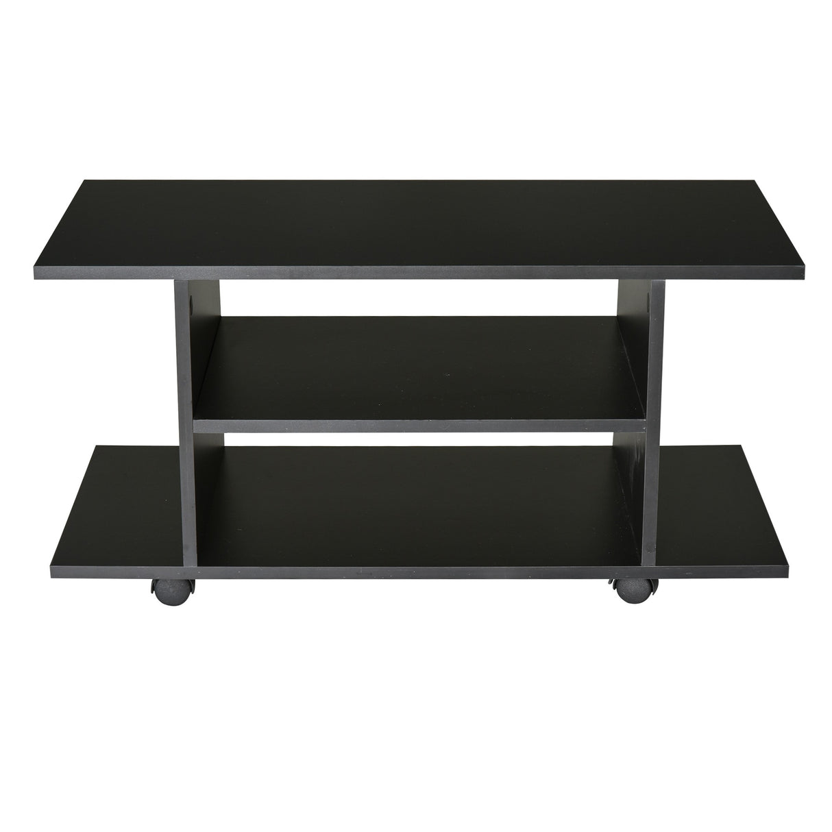 easycomfort easycomfort mobile porta tv in legno con ruote nero 80x40x40cm ean 8054144131672