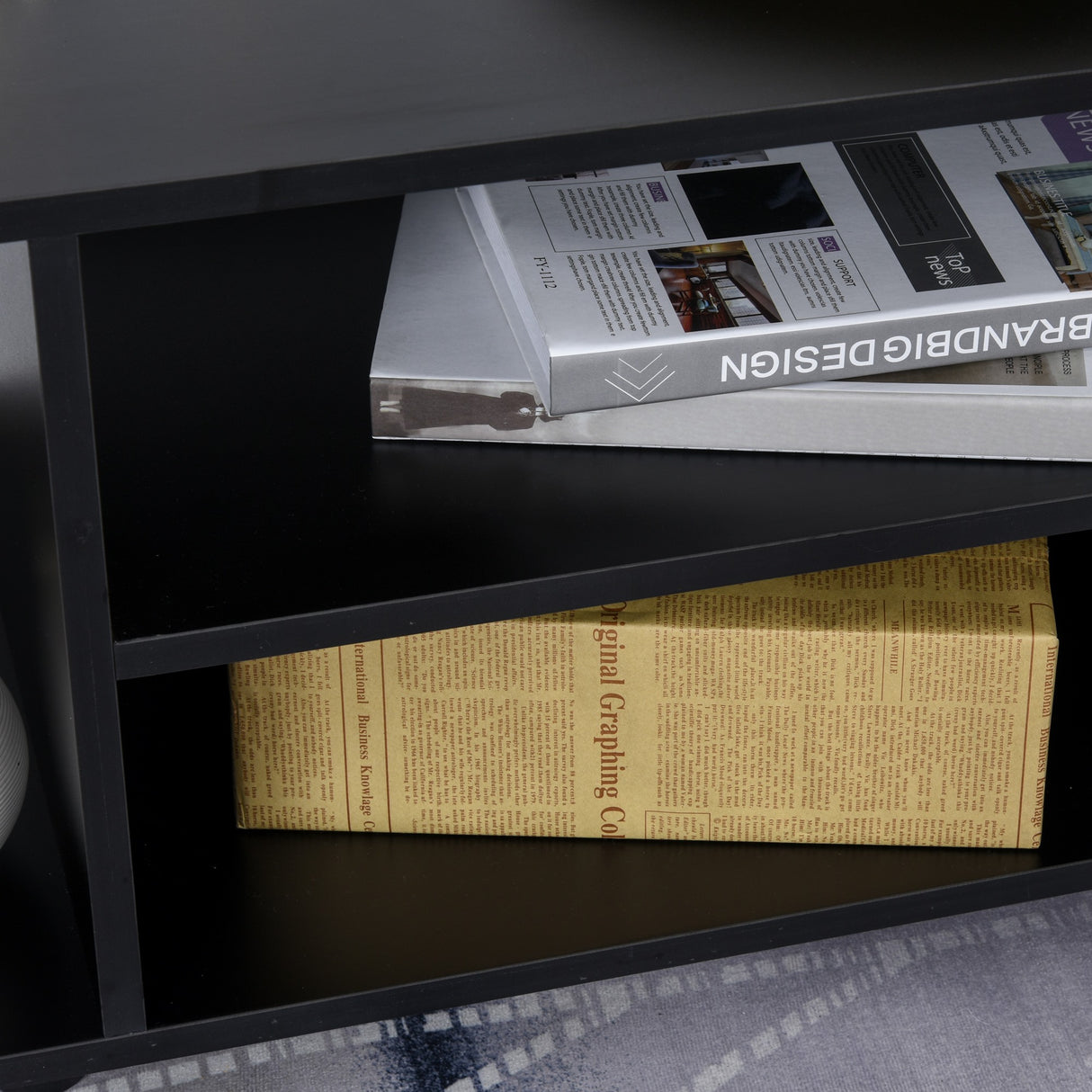 easycomfort easycomfort mobile porta tv in legno con ruote nero 80x40x40cm ean 8054144131672