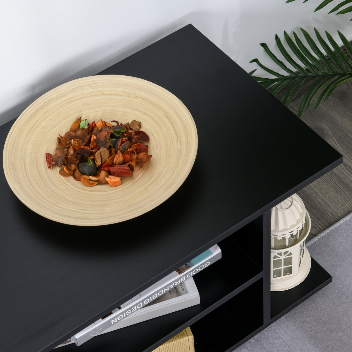 easycomfort easycomfort mobile porta tv in legno con ruote nero 80x40x40cm ean 8054144131672