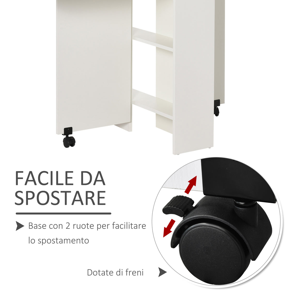 easycomfort easycomfort tavolo pieghevole in legno bianco tavolo richiudibile per 6 persone ean 8054111849241