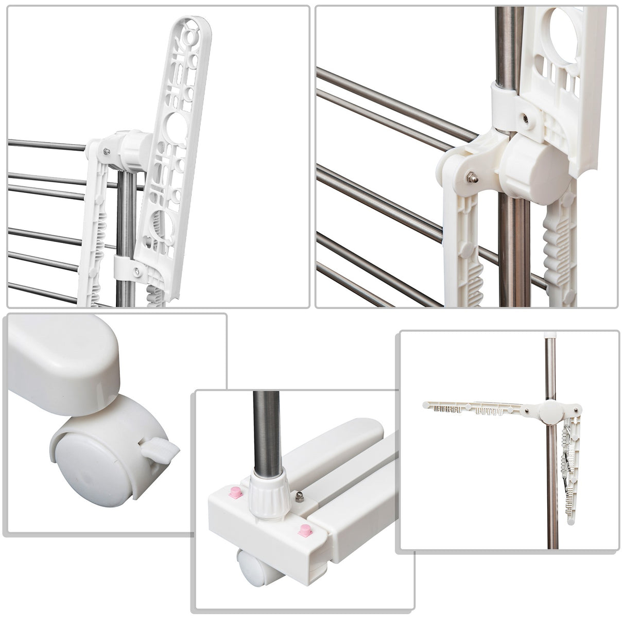 easycomfort easycomfort stendino premium 3 piani regolabile stendibiancheria di lusso in acciaio inox ean 8054144131443