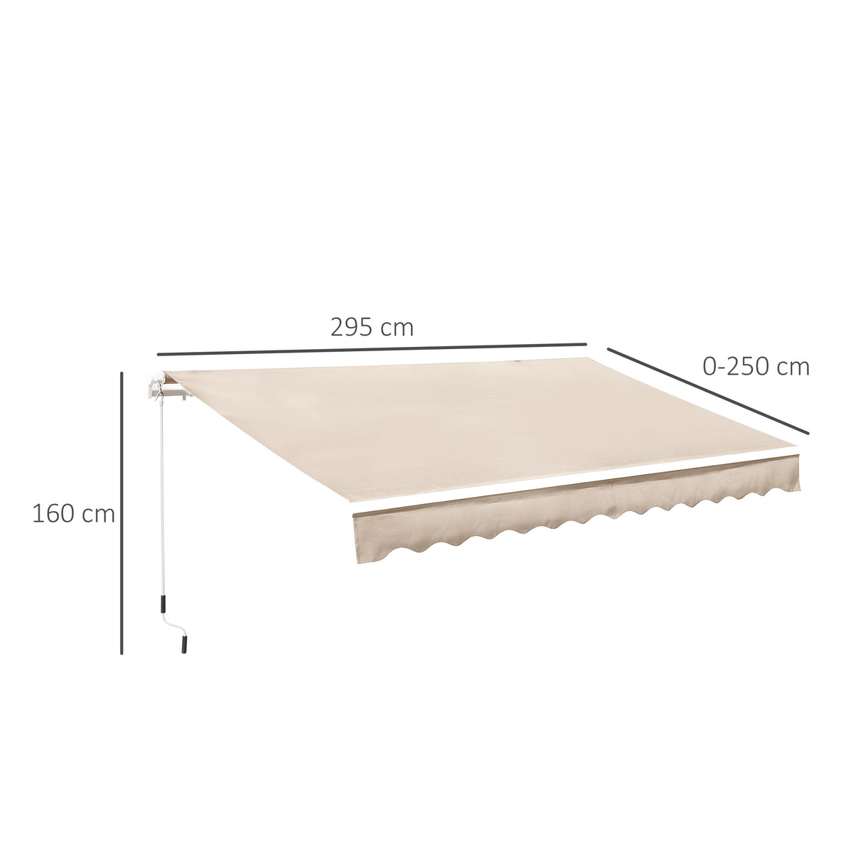 easycomfort easycomfort tenda da sole a bracci per esterno regolazione con manovella 300x250cm ean 8054144138312