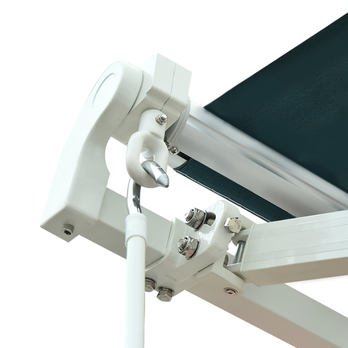 easycomfort easycomfort tenda da sole a bracci per esterno con manovella metallo e poliestere 3x2 5m verde