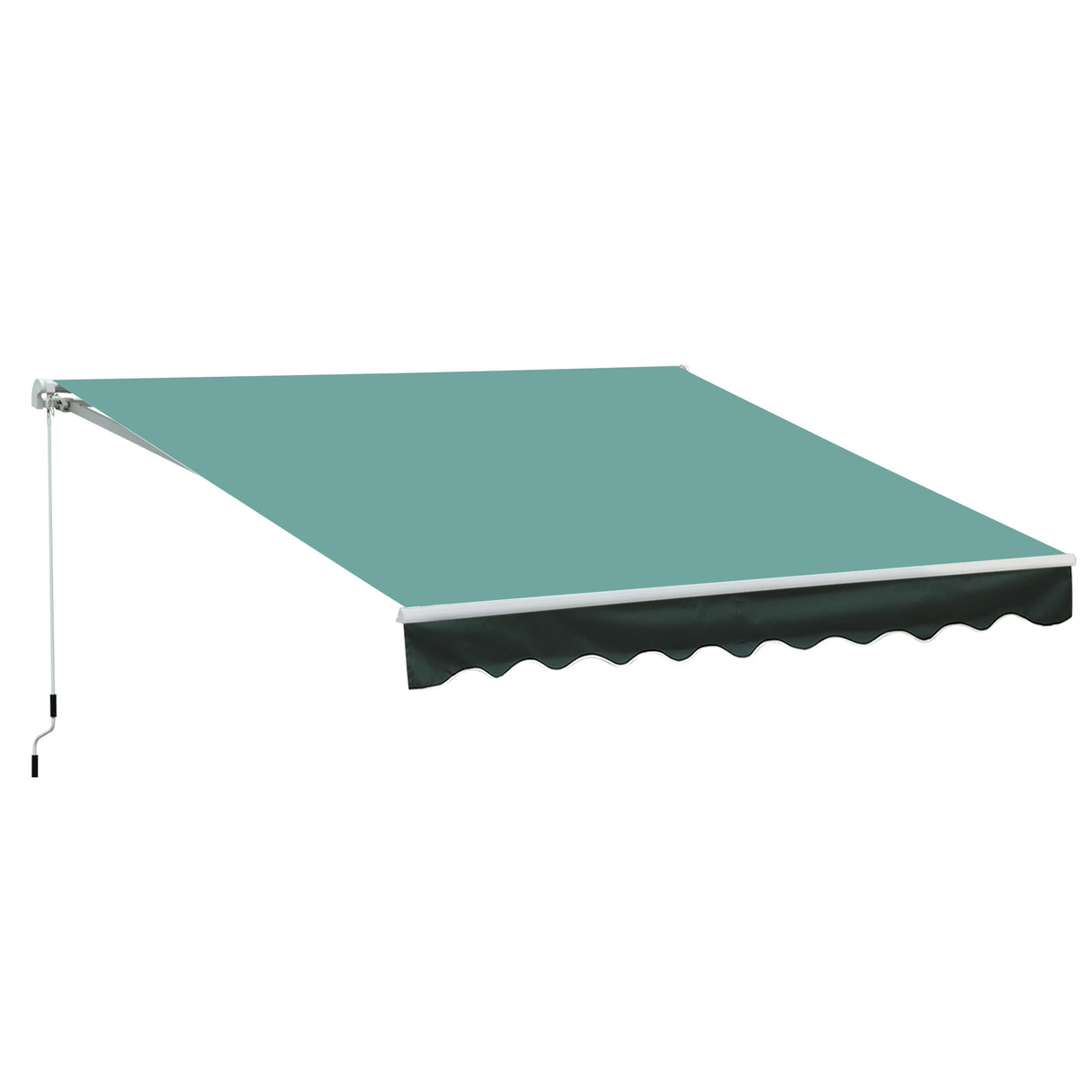 easycomfort easycomfort tenda da sole a bracci per esterno con manovella metallo e poliestere 3x2 5m verde