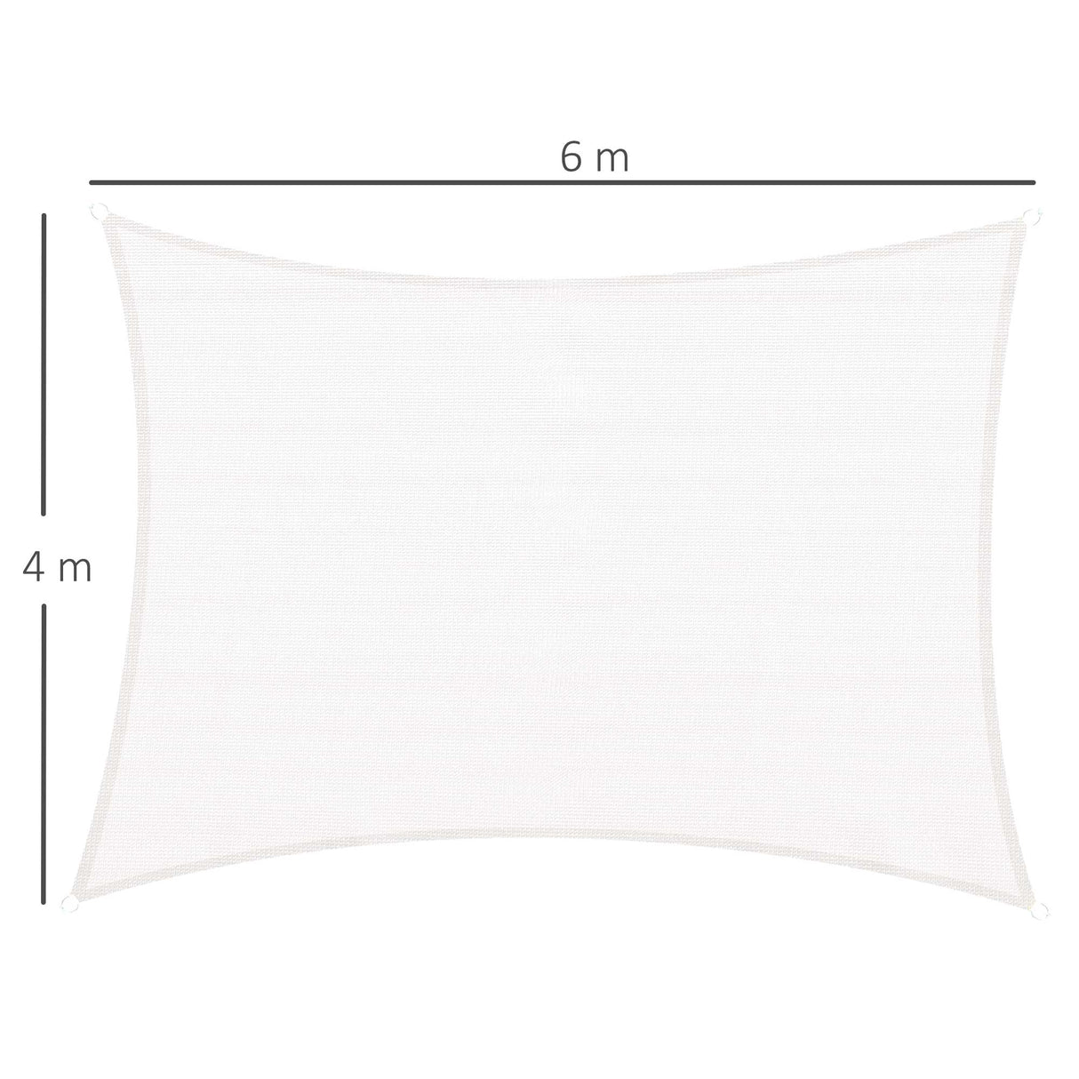 easycomfort easycomfort tende da sole a vela rettangolare protezione raggi uv in pe crema 4x6m ean 8054144136790