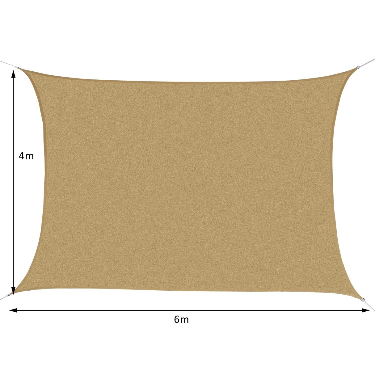 easycomfort easycomfort tende da sole a vela rettangolare protezione raggi uv in pe sabbia 4x6m ean 8054144137056