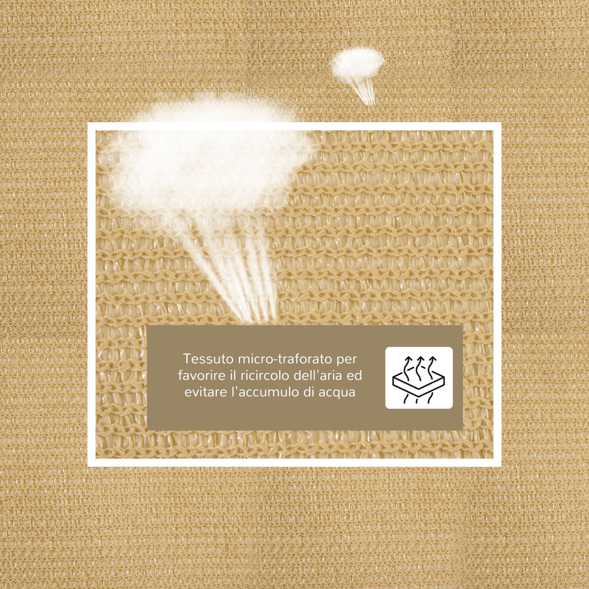 easycomfort easycomfort tende da sole a vela rettangolare protezione raggi uv in pe sabbia 4x6m ean 8054144137056