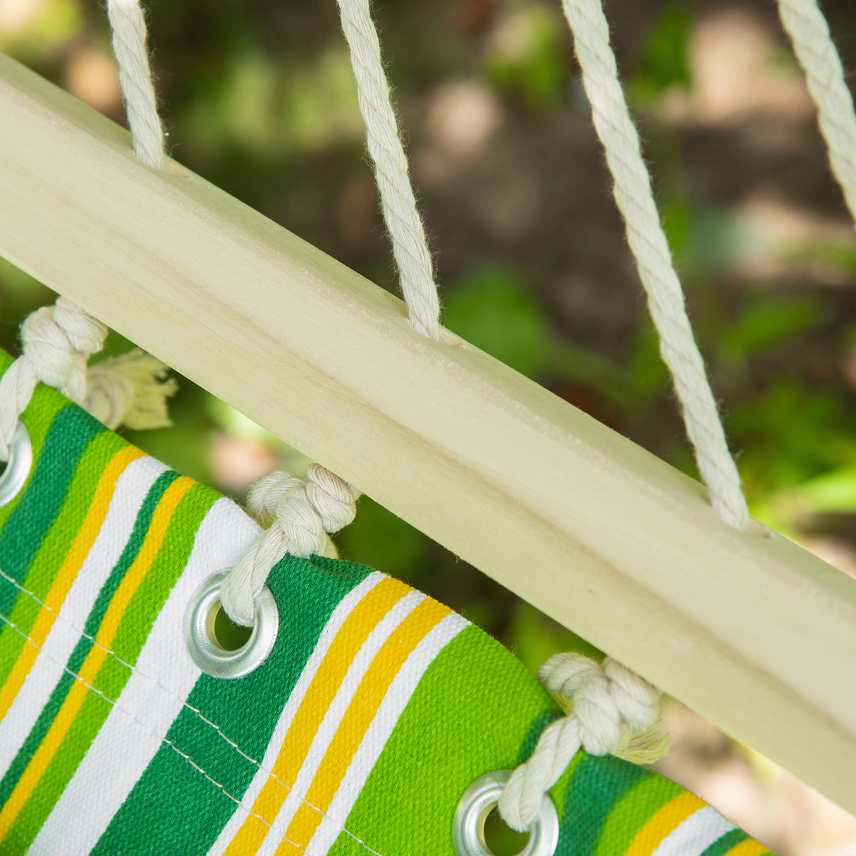 easycomfort easycomfort amaca matrimoniale in cotone a righe verde giallo e bianco con cuscino ean 8054111844833