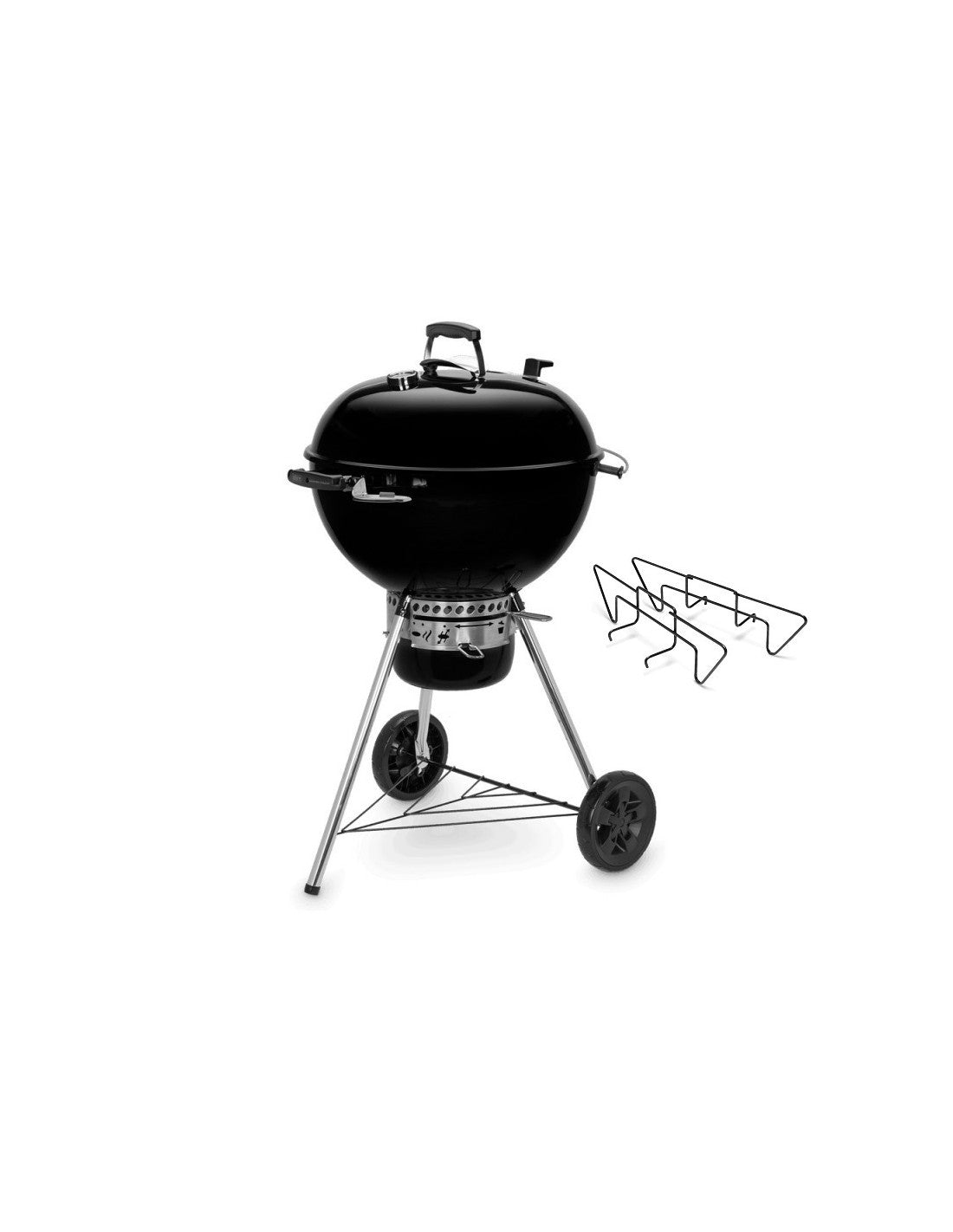 weber barbecue a carbone weber master touch gbs c 5750 57 cm black 14701004