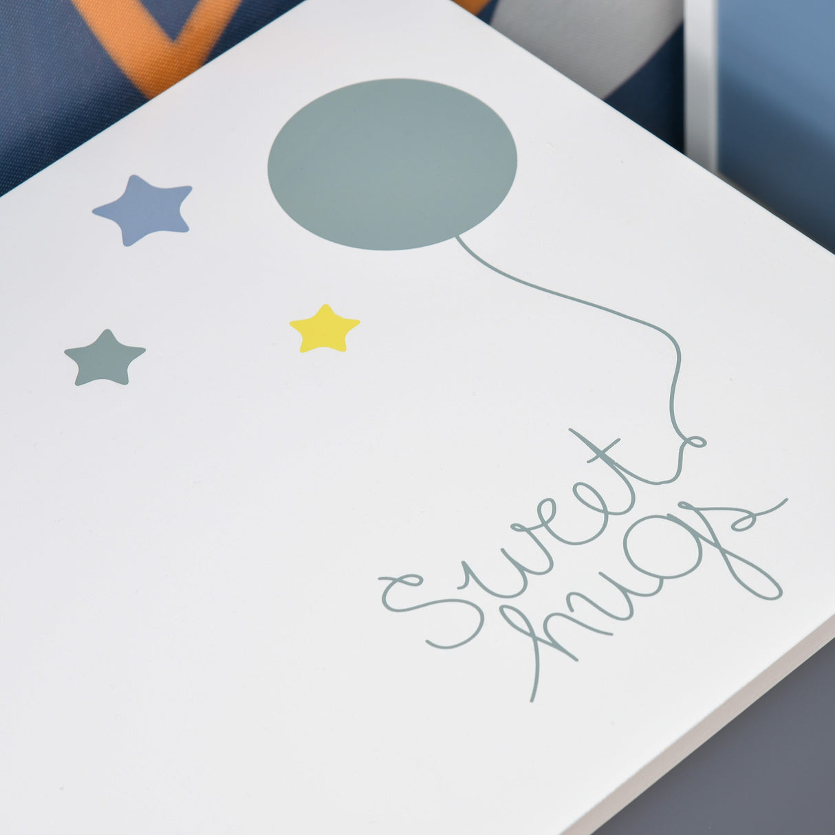 easycomfort easycomfort cassapanca baule portagiochi in legno blu e bianco panca per cameretta bambini 55 x 34 x 35 5 cm