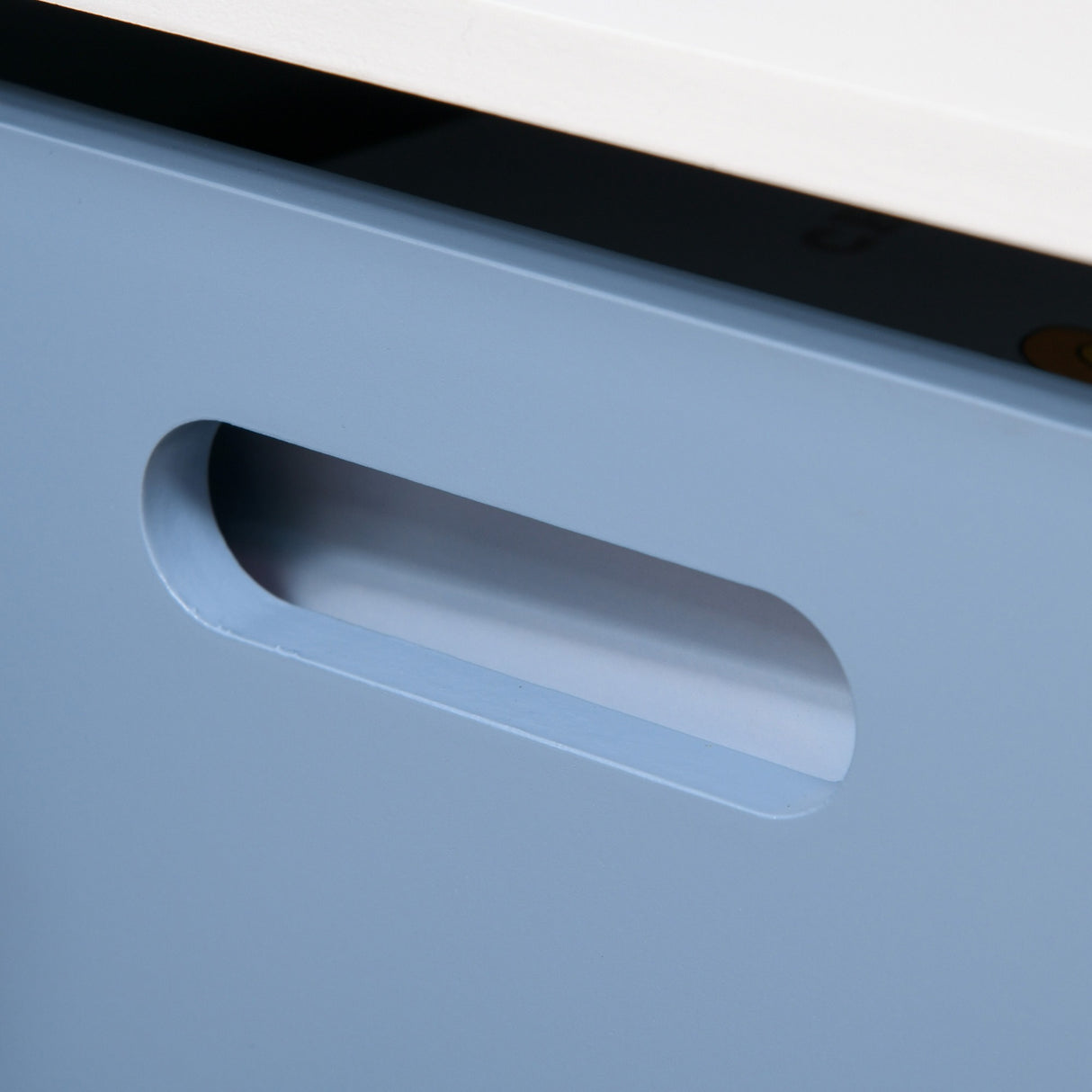 easycomfort easycomfort cassapanca baule portagiochi in legno blu e bianco panca per cameretta bambini 55 x 34 x 35 5 cm