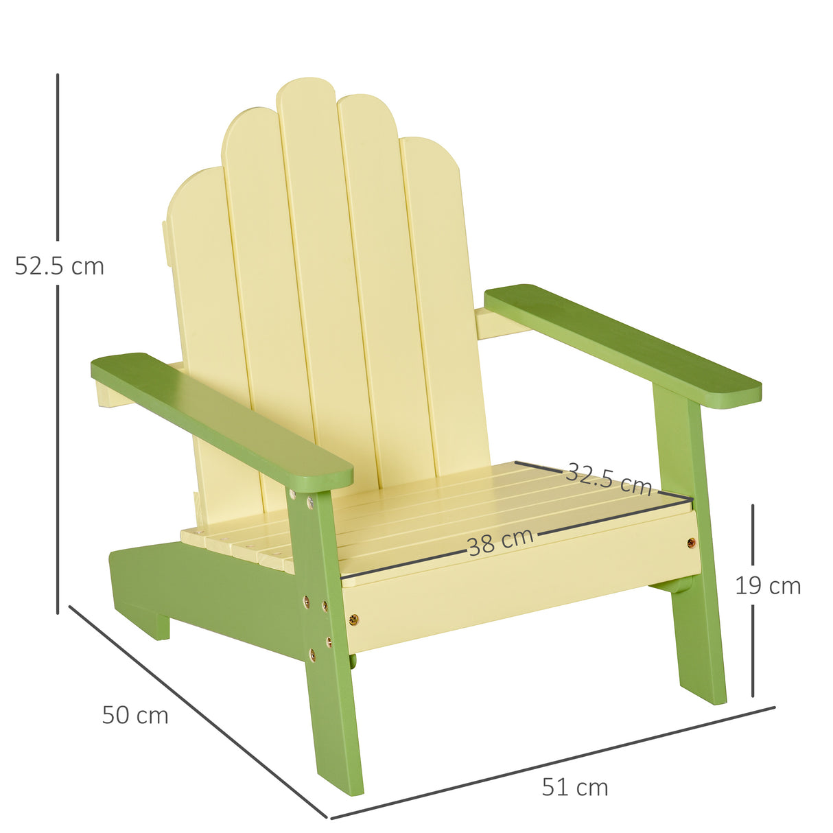 easycomfort easycomfort sedia per bambini da giardino adirondack in legno di pino verde ean 8054144136868