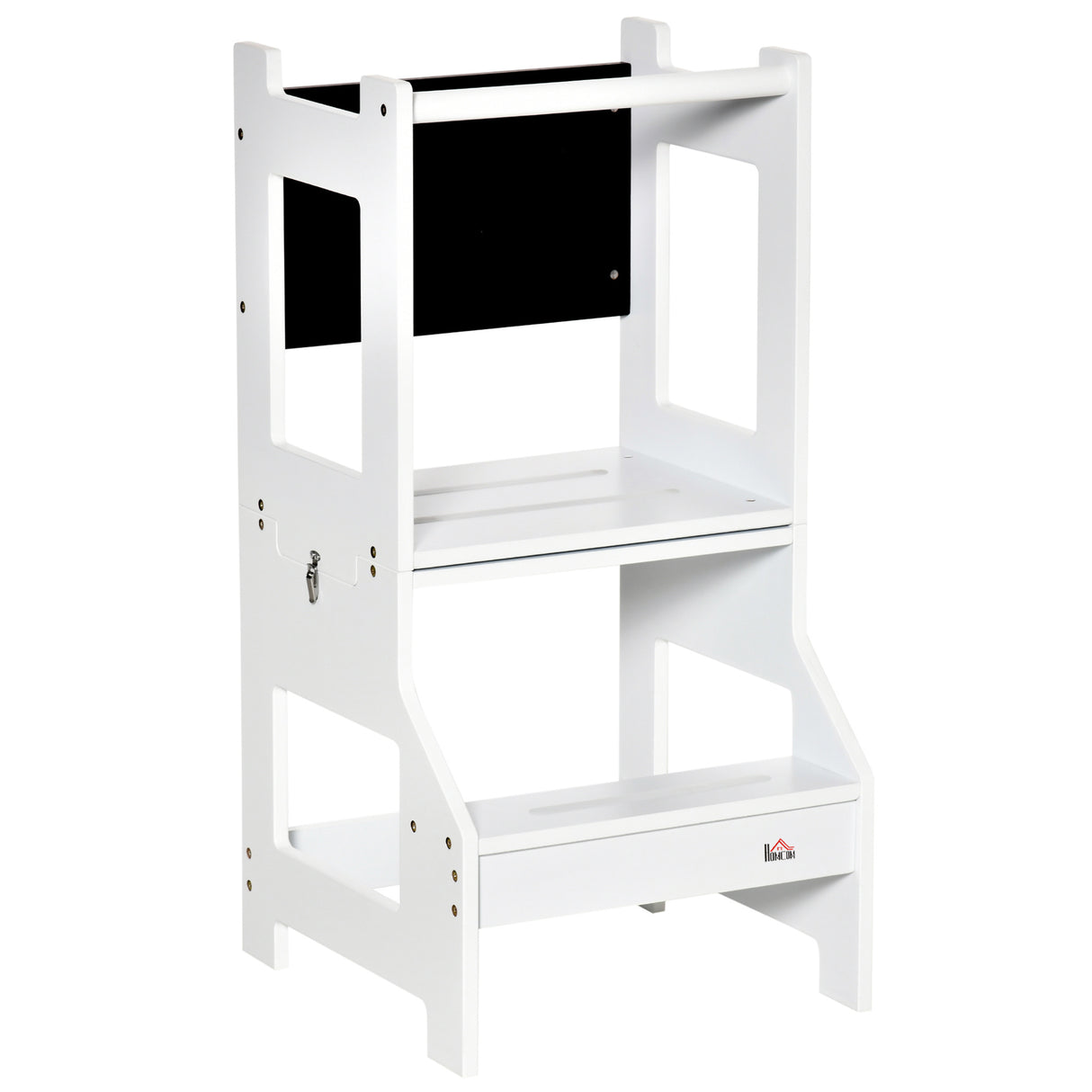 easycomfort easycomfort scala montessori 2 in 1 in mdf staccabile con sgabello lavagna inclusi per bambini 3 6 anni bianco