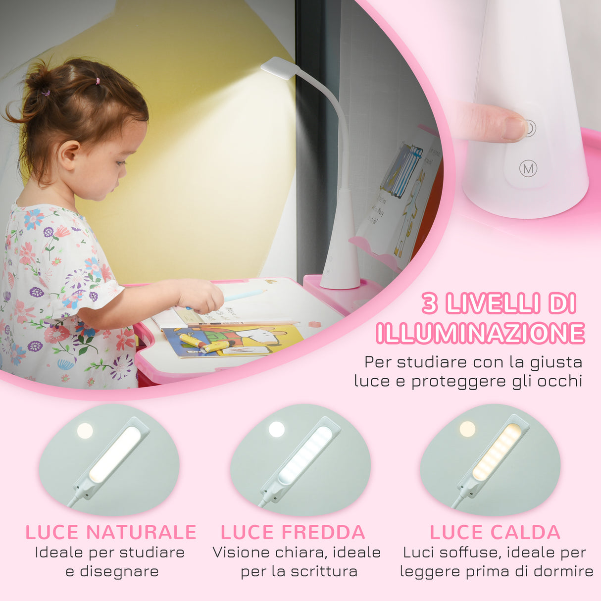 easycomfort easycomfort banco scuola regolabile con sedia per bambini 6 12 anni 70x49 5x80 105 cm rosa