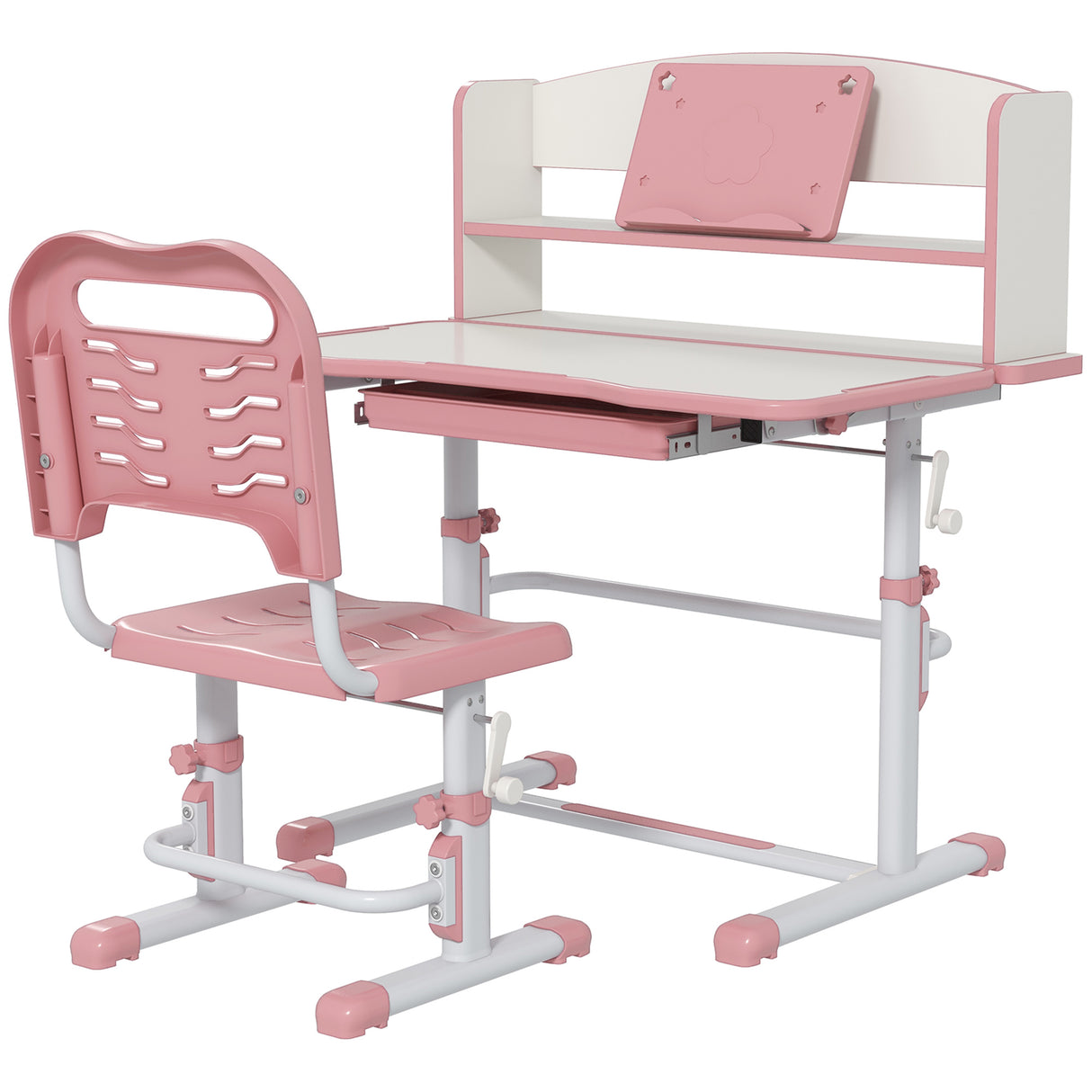 easycomfort easycomfort set scrivania per bambini con sedia regolabile in altezza e piano inclinabile eta 6 12 anni rosa