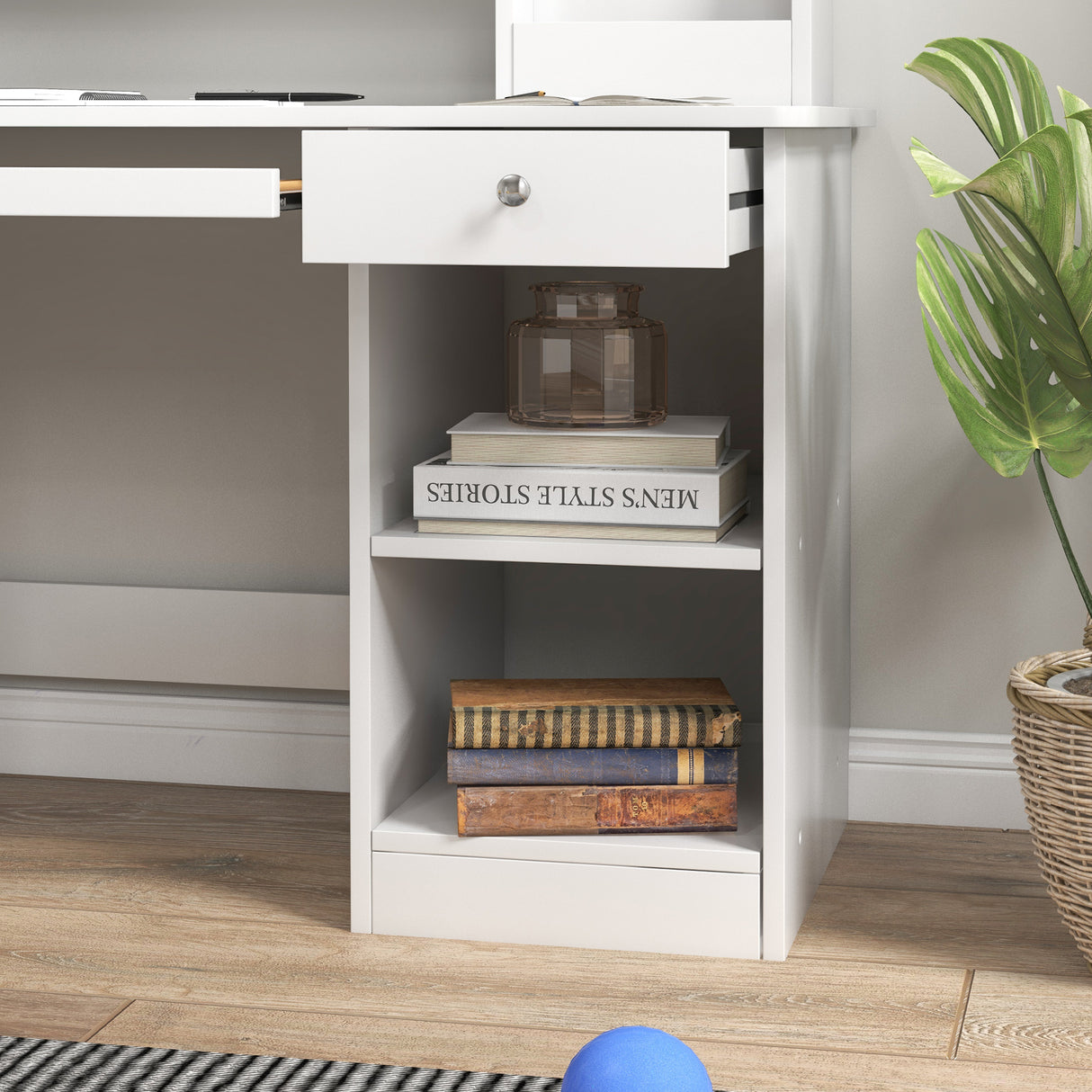 easycomfort easycomfort banco scuola e sedia per bambini da 5 8 anni con scaffale e mensola estraibile in legno bianco