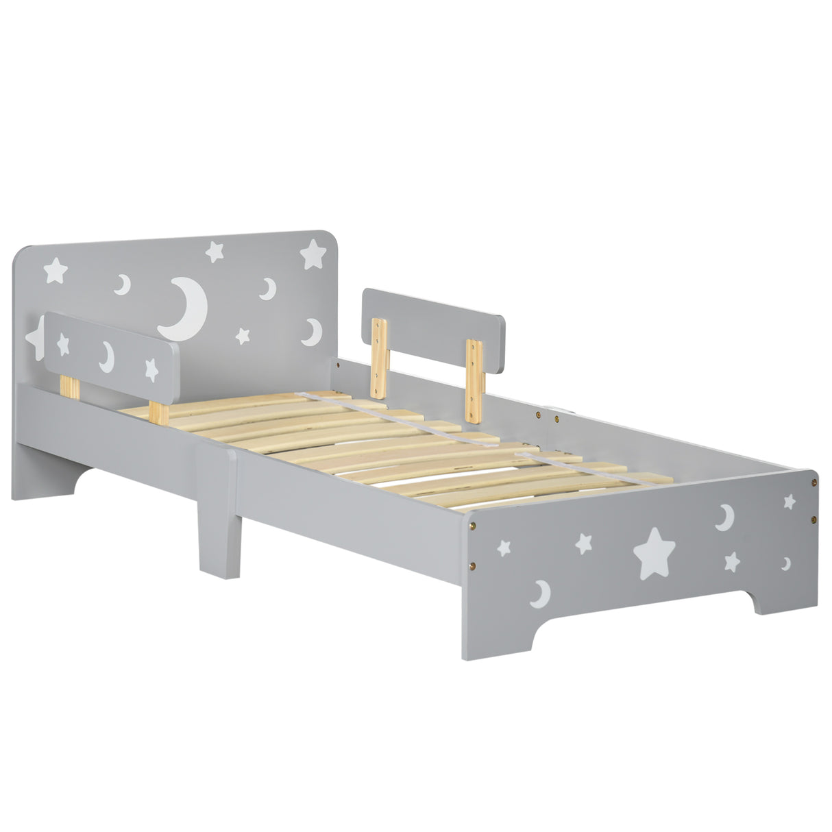 easycomfort easycomfort letto per bambini 3 6 anni con motivi a stelle e luna in pannelli di mdf e truciolato 143x76x49 cm
