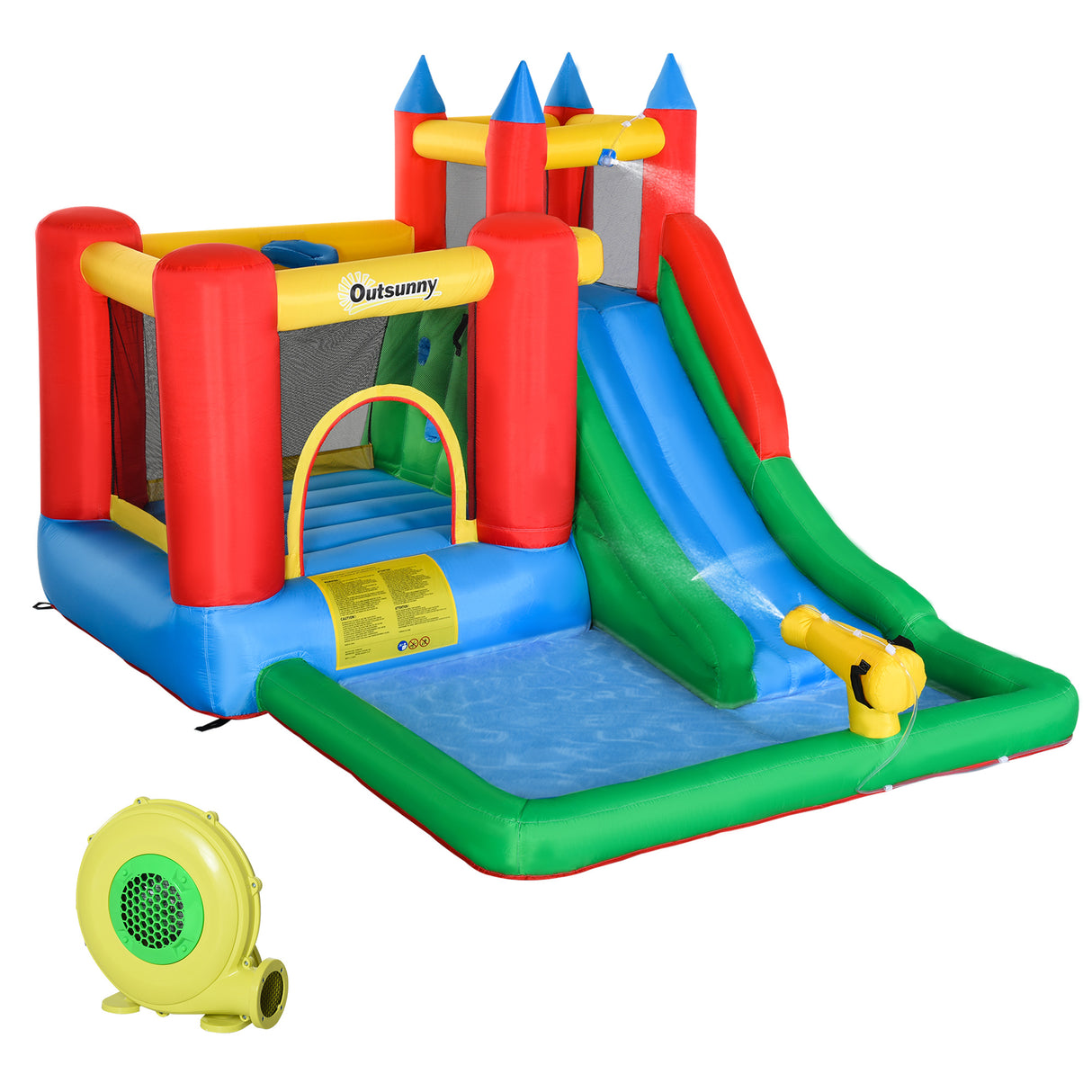 easycomfort easycomfort gioco gonfiabile per bambini 3 8 anni con scivolo e piscina 330x245x215cm