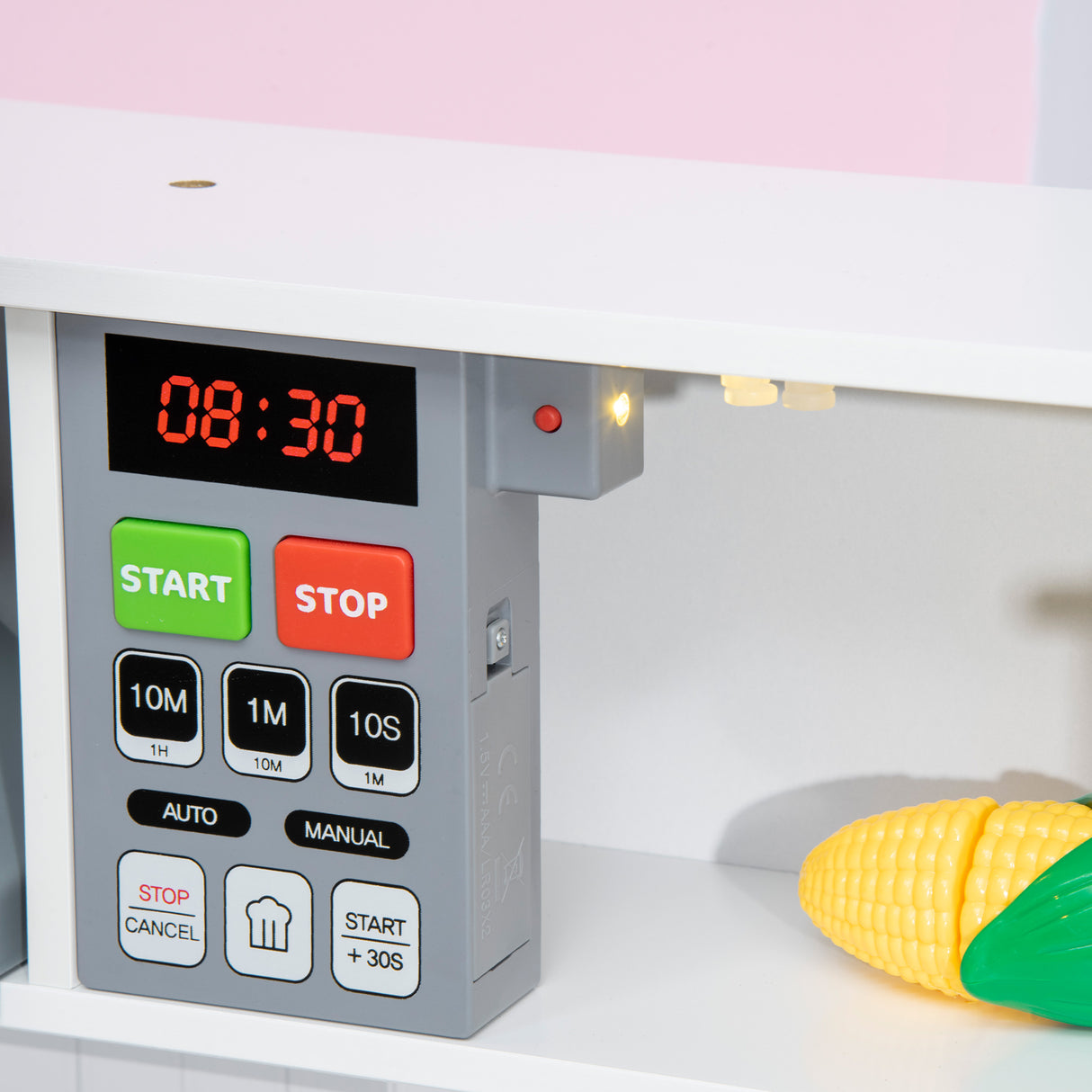 easycomfort easycomfort cucina giocattolo per bambini con altezza regolabile suoni luci e utensili in mdf e pp 60x30 5x93 2 cm