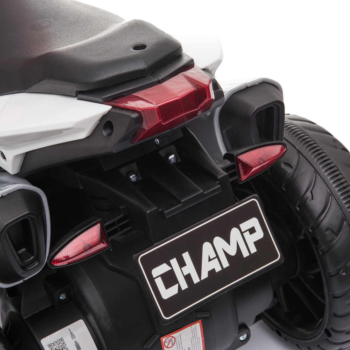 easycomfort easycomfort moto elettrica per bambini 3 5 anni max 25kg con 3 ruote luci e suoni batteria 6v rosso 86x42x52cm