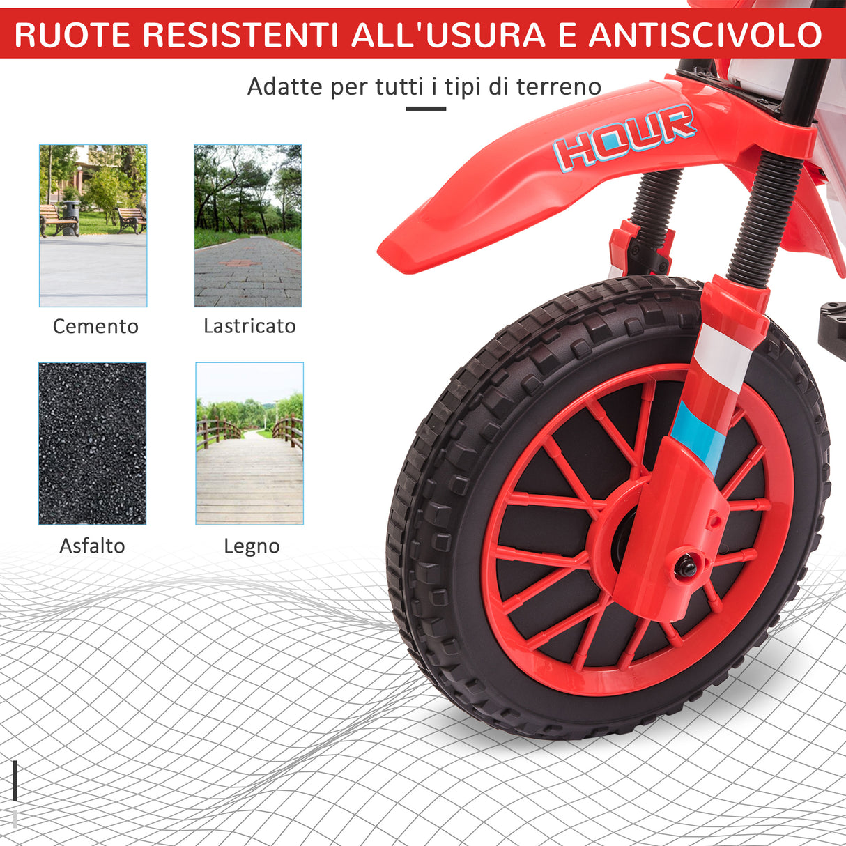 easycomfort easycomfort moto da cross elettrica per bambini da 3 5 anni rosso