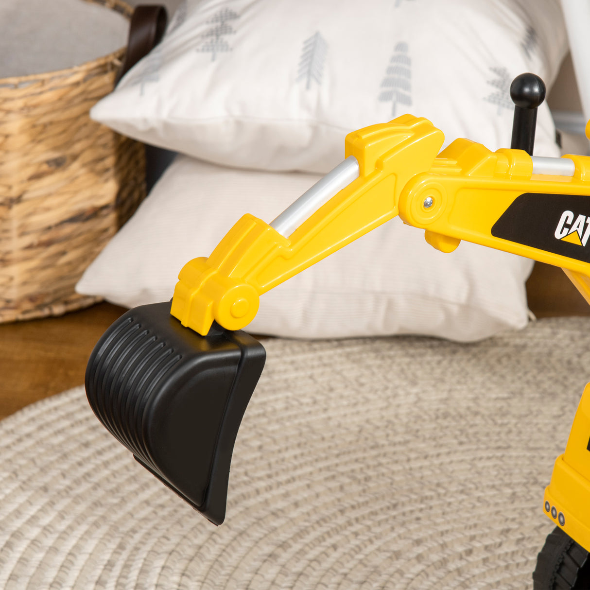 easycomfort easycomfort ruspa giocattolo per bimbi da 1 3 anni con escavatore e contenitore senza batteria giallo