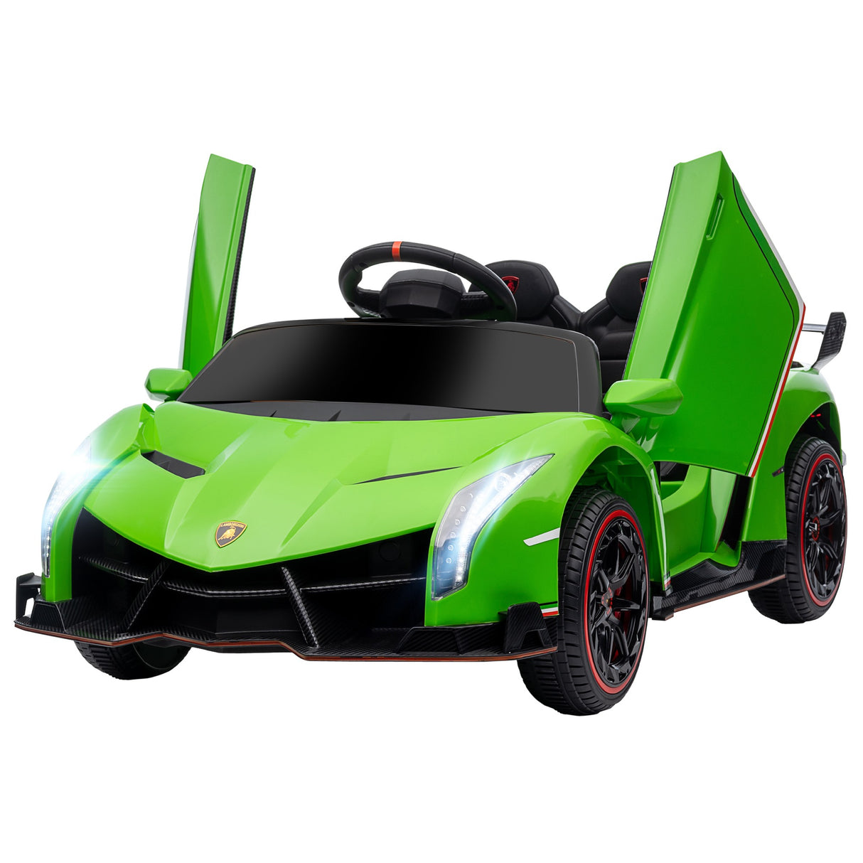 easycomfort easycomfort macchina elettrica per bambini lamborghini veneno 12v con telecomando eta 3 6 anni verde